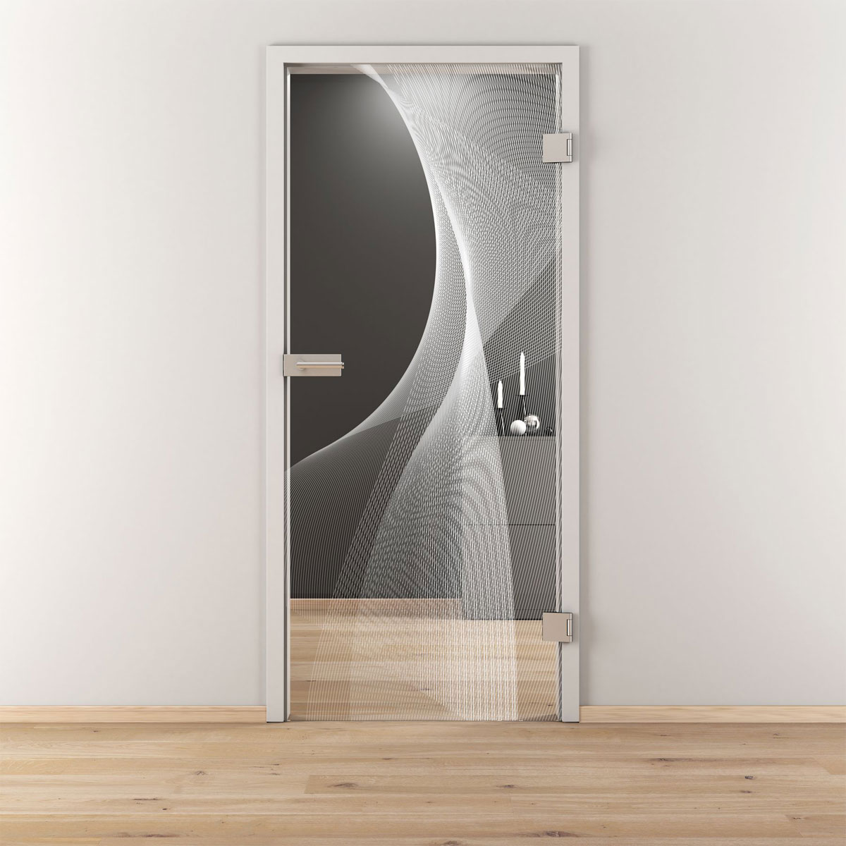 Novadoors Glasdrehtür NOVA 634 klar 70,9 x 197,2 cm Rechts Bild 1