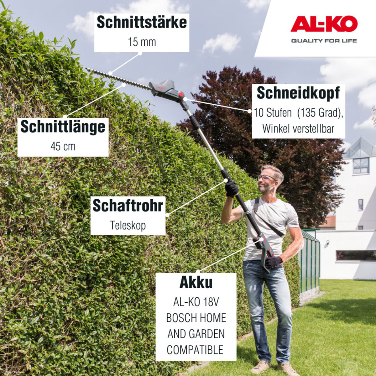 AL-KO  Akku-Hochheckenschere 18 V HTA 1845 Bild 8