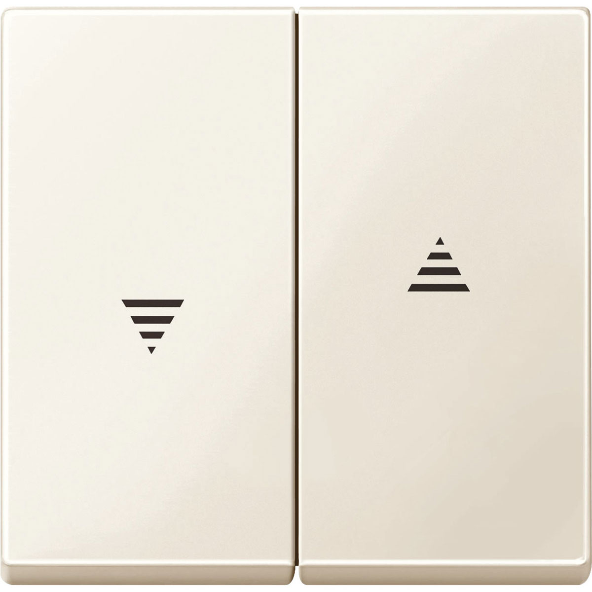 Merten Abdeckung für Jalousieschalter System M weiß glänzend