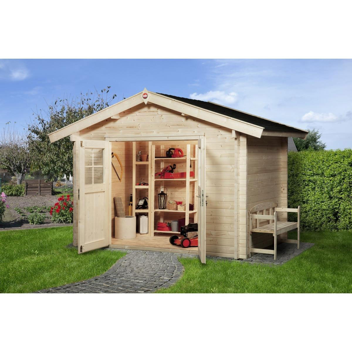 Weka Gartenhaus Premium 45 mm 300 x 280 x 251 cm Bild 1