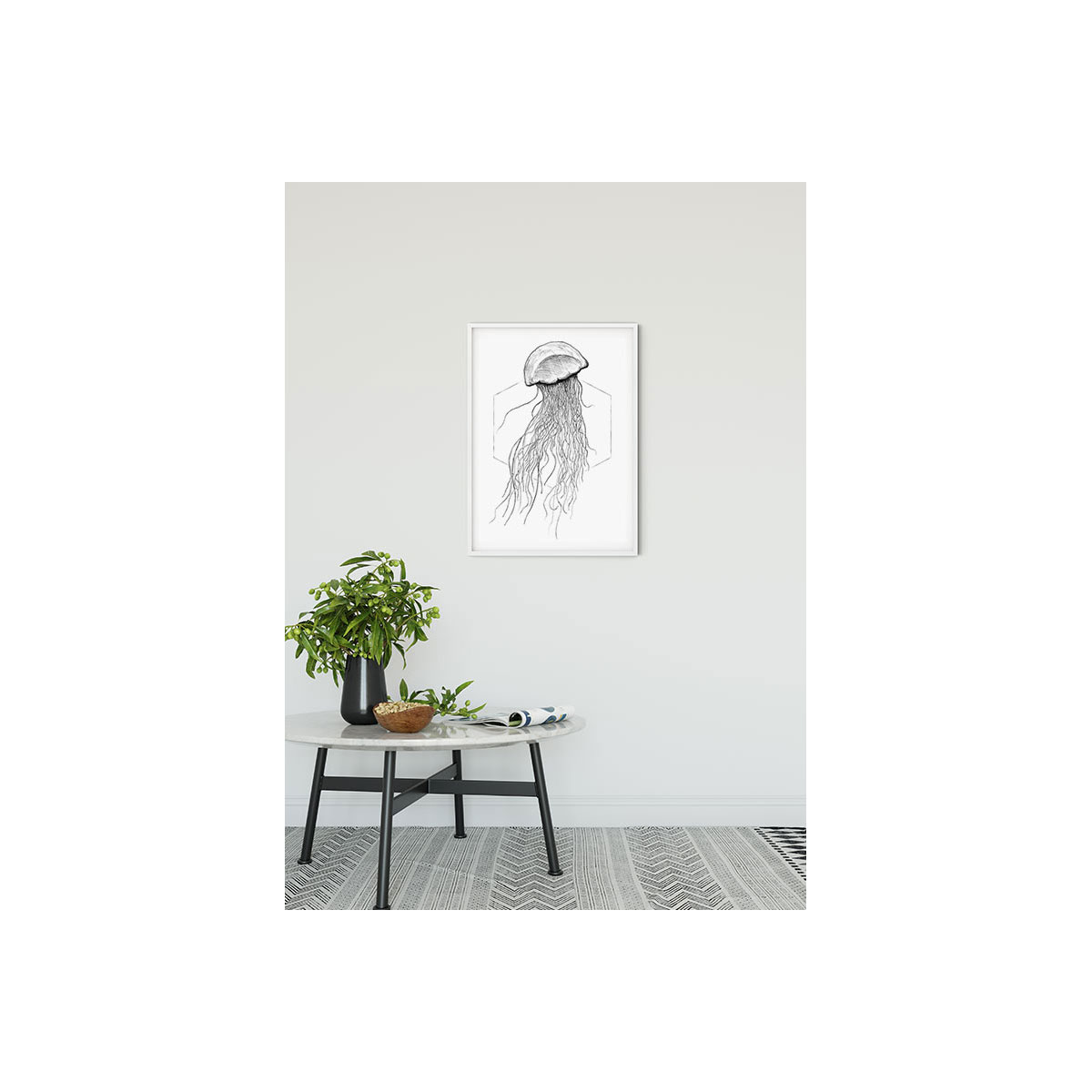 Komar  Wandbild Jellyfish White 50x70 cm