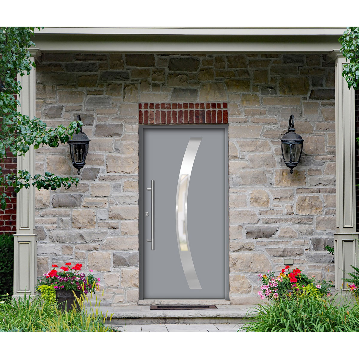 SplenDoor  Premium-Haustür Passivedoor Goeteborg energiesparend nussbaum 110 x 210 cm links Bild 2