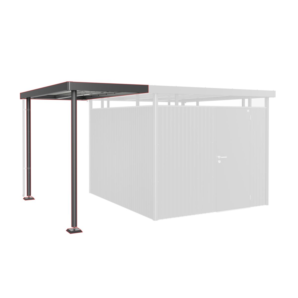 Biohort SEITENDACH GHH H5, H6 Gr. S dunkelgrau-metallic