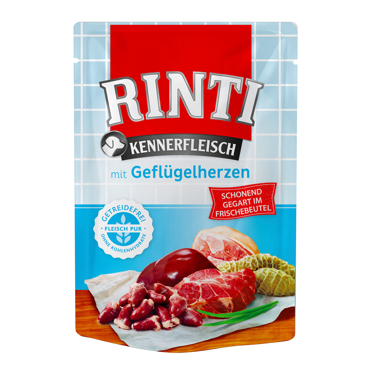Rinti Hundefutter Kennerfleisch Geflügelherzen 400 g