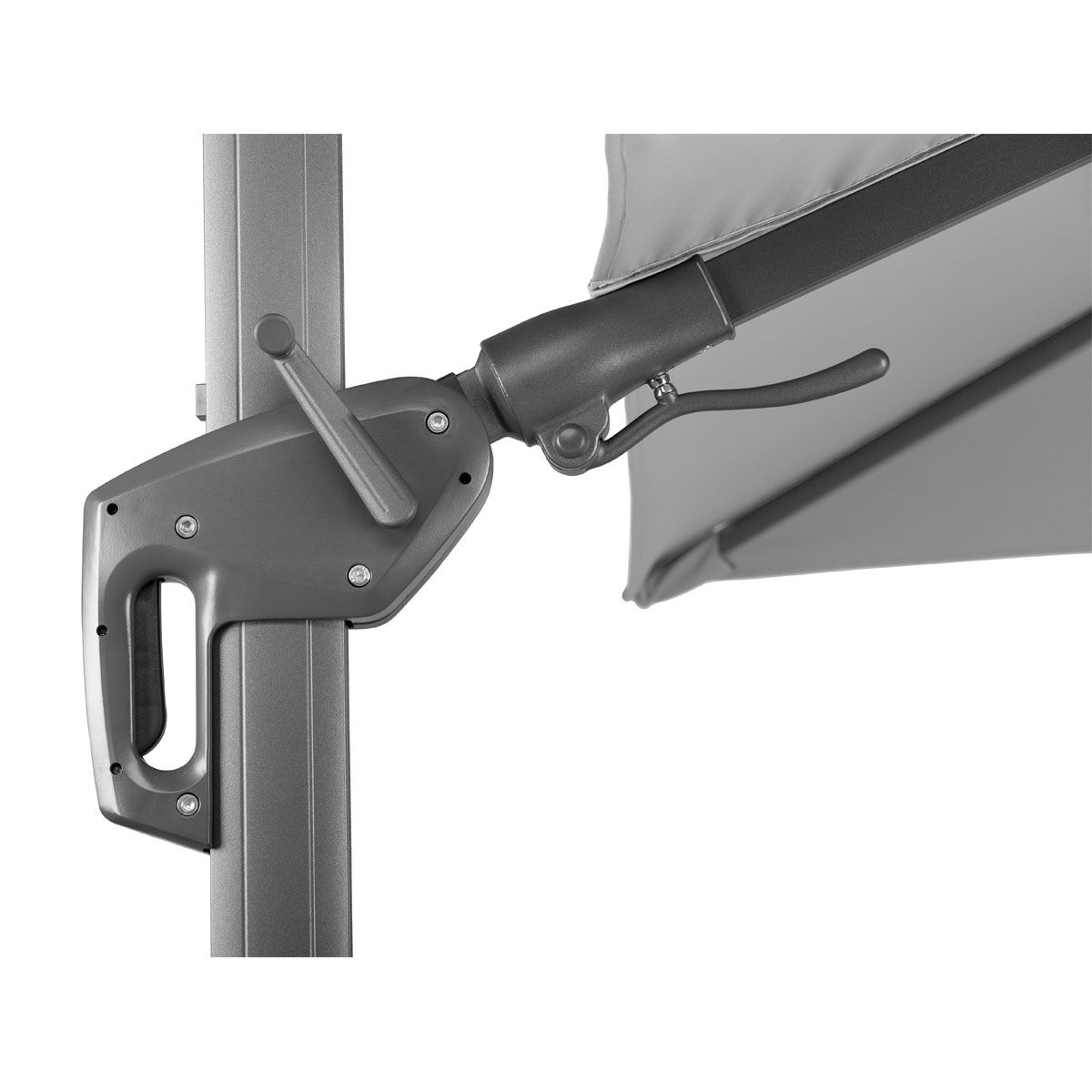 Schneider Schirme Sonnenschirm Rhodos Twist 300 x 300 cm silbergrau Bild 7