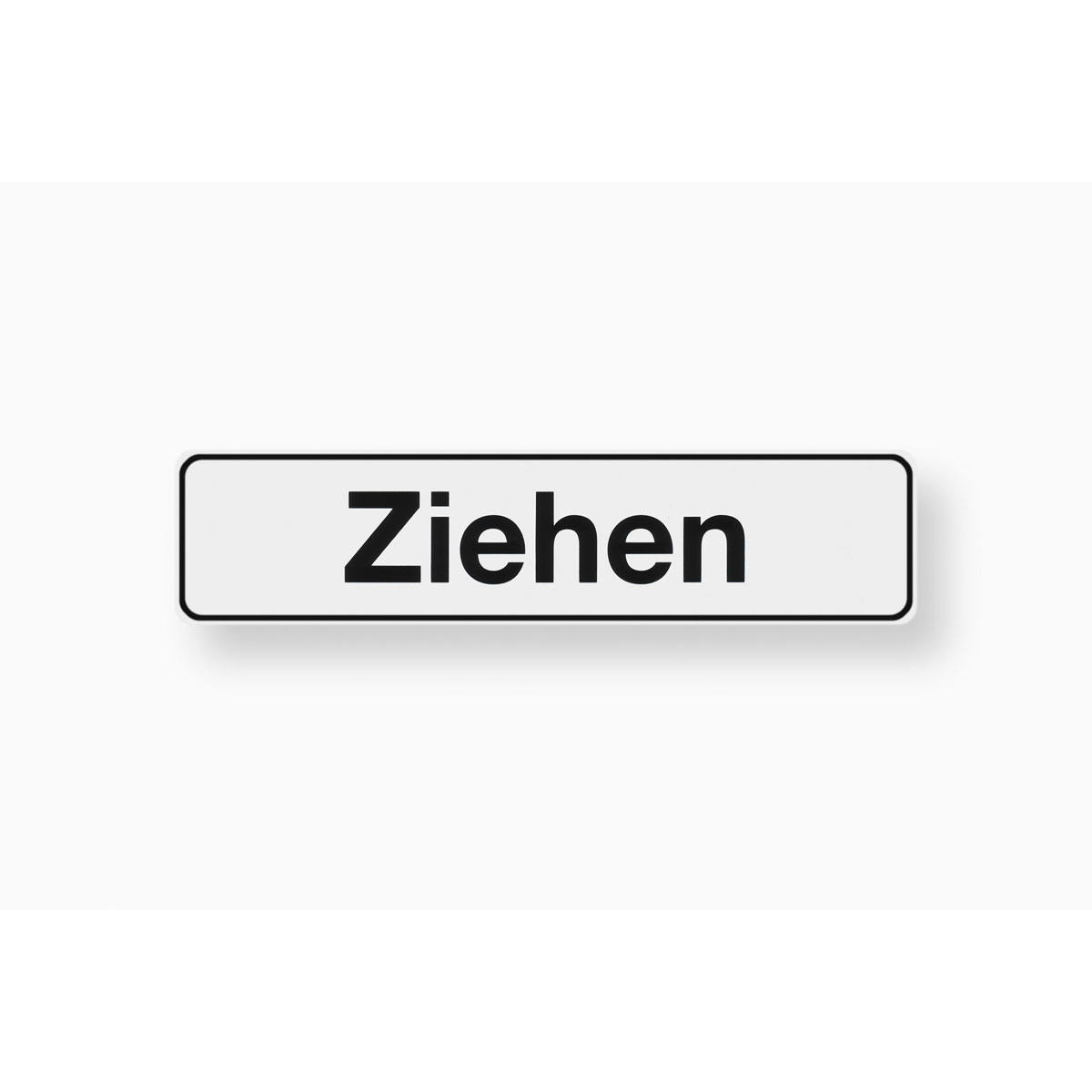 Metafranc Hinweisschild ziehen Kunststoff weiß
