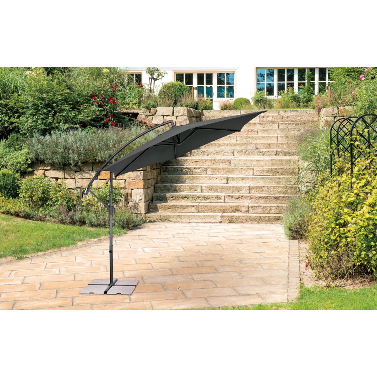 Haveson Ampelschirm Salerno 300 cm anthrazit Bild 2