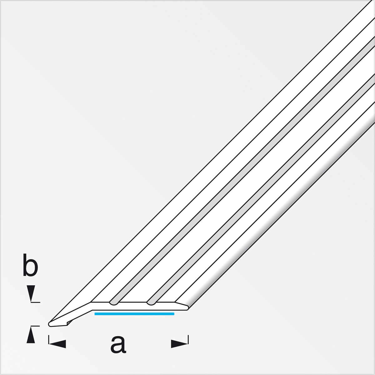 Alfer Flach-Abschlussprofil 30 x 5 mm 1m titan Bild 2