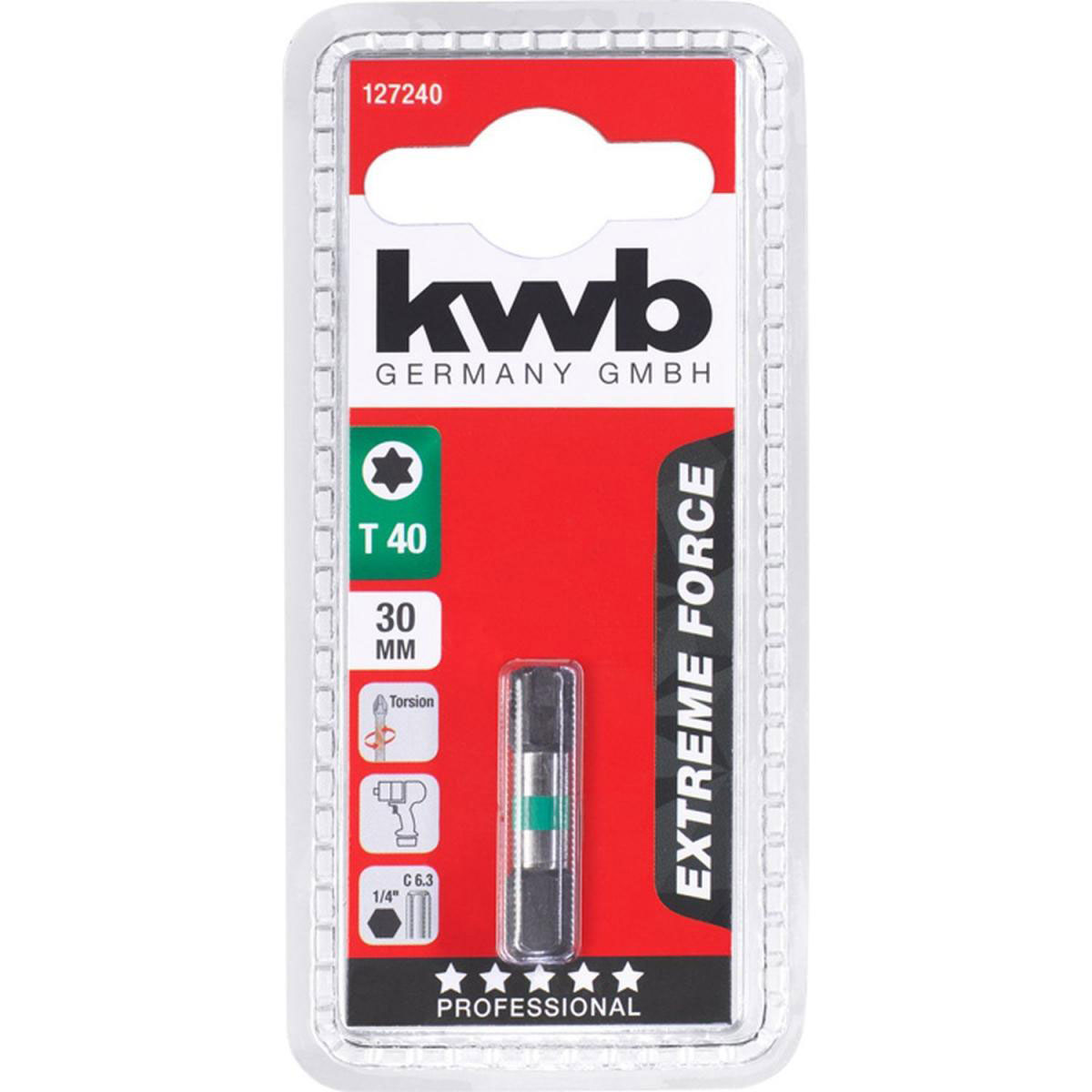 kwb  Bit Extreme Force 30 mm Torx 40 Bild 2