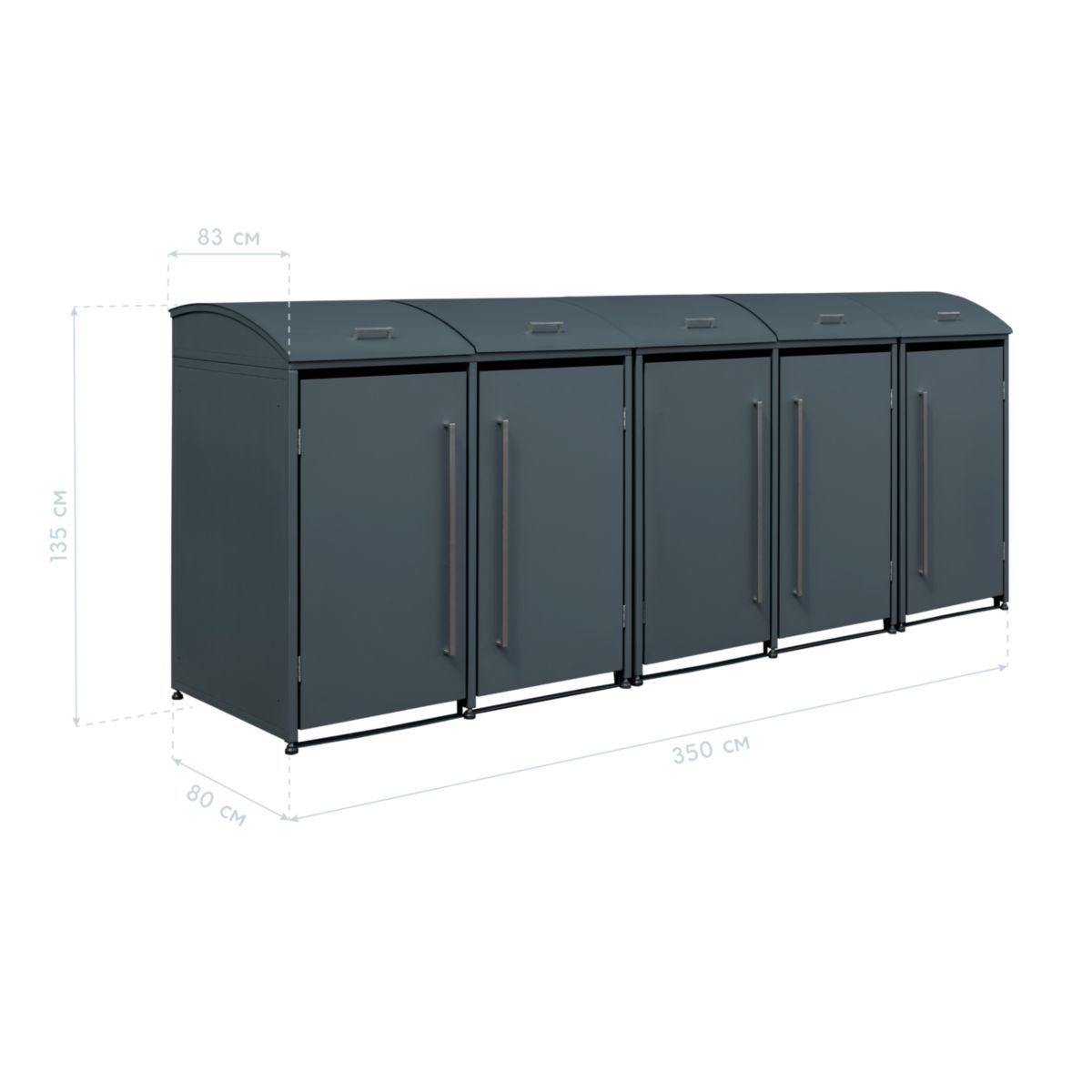 Westmann Mülltonnenbox Moderna 5 5x 240 L 83x350x135 cm Bild 4