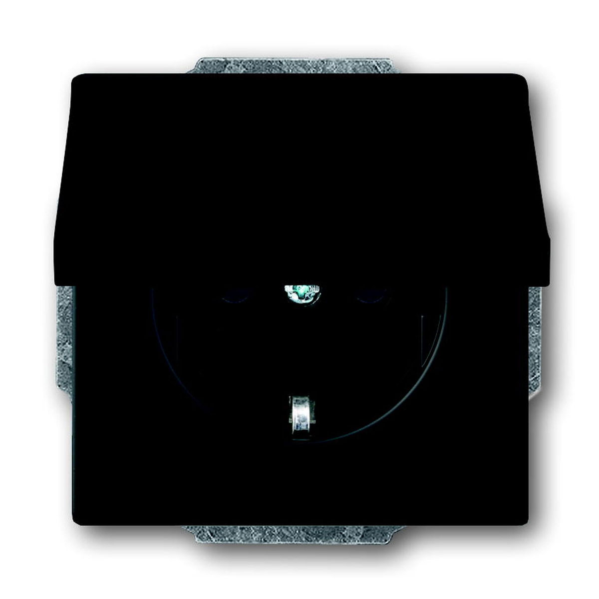 Busch-Jaeger SCHUKO-Steckdose future linear schwarz Klappdeckel