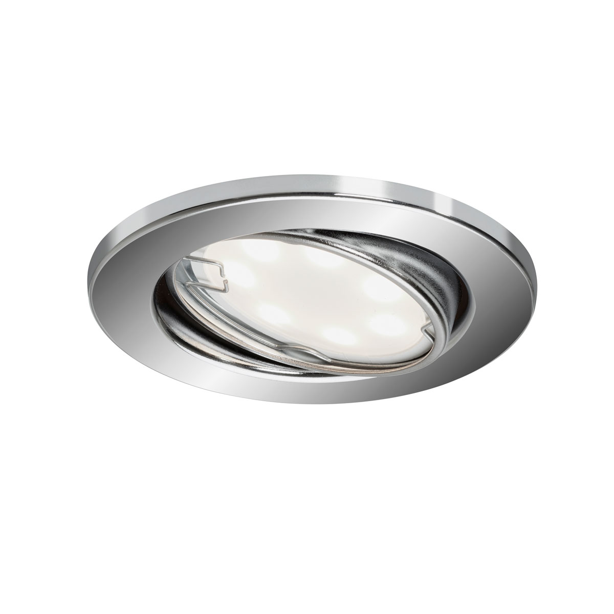 Briloner LED-Einbauleuchten-Set 8,6 x 7 cm silber