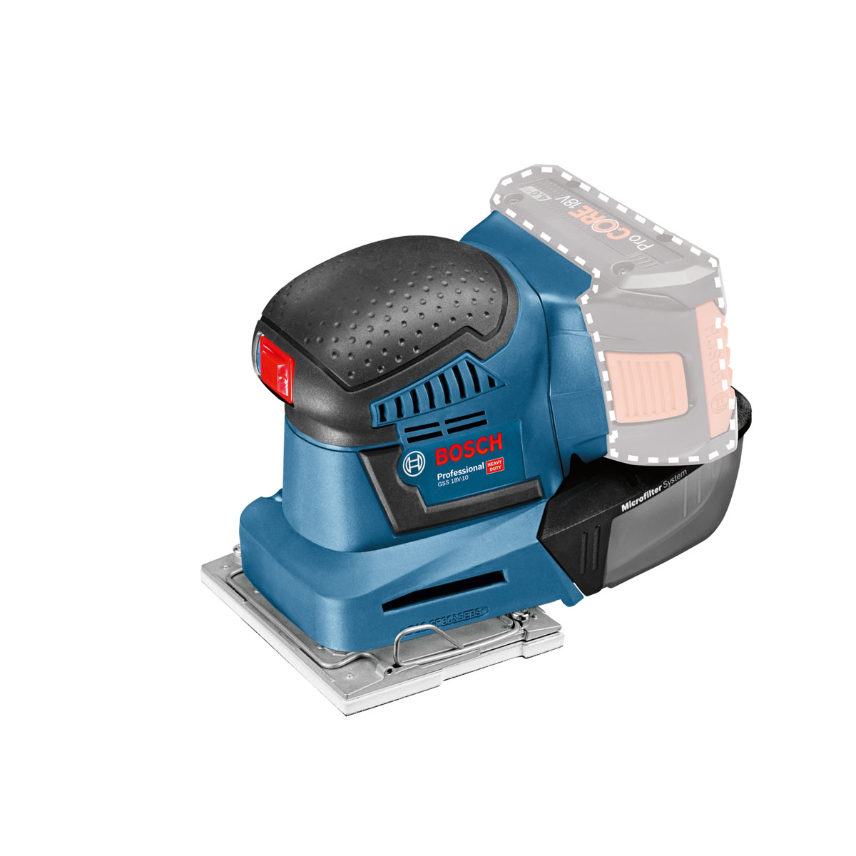 Bosch Professional  Akku-Schwingschleifer GSS 18V-10 solo Bild 2