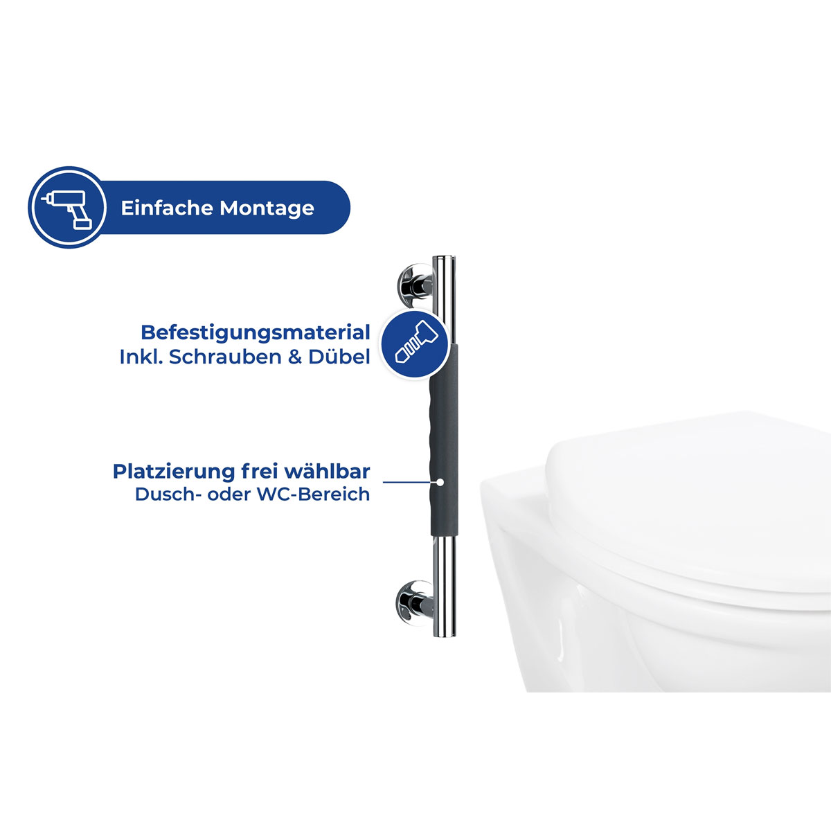 Wenko  Edelstahl Wandhaltegriff Secura 40,5 cm Bild 10