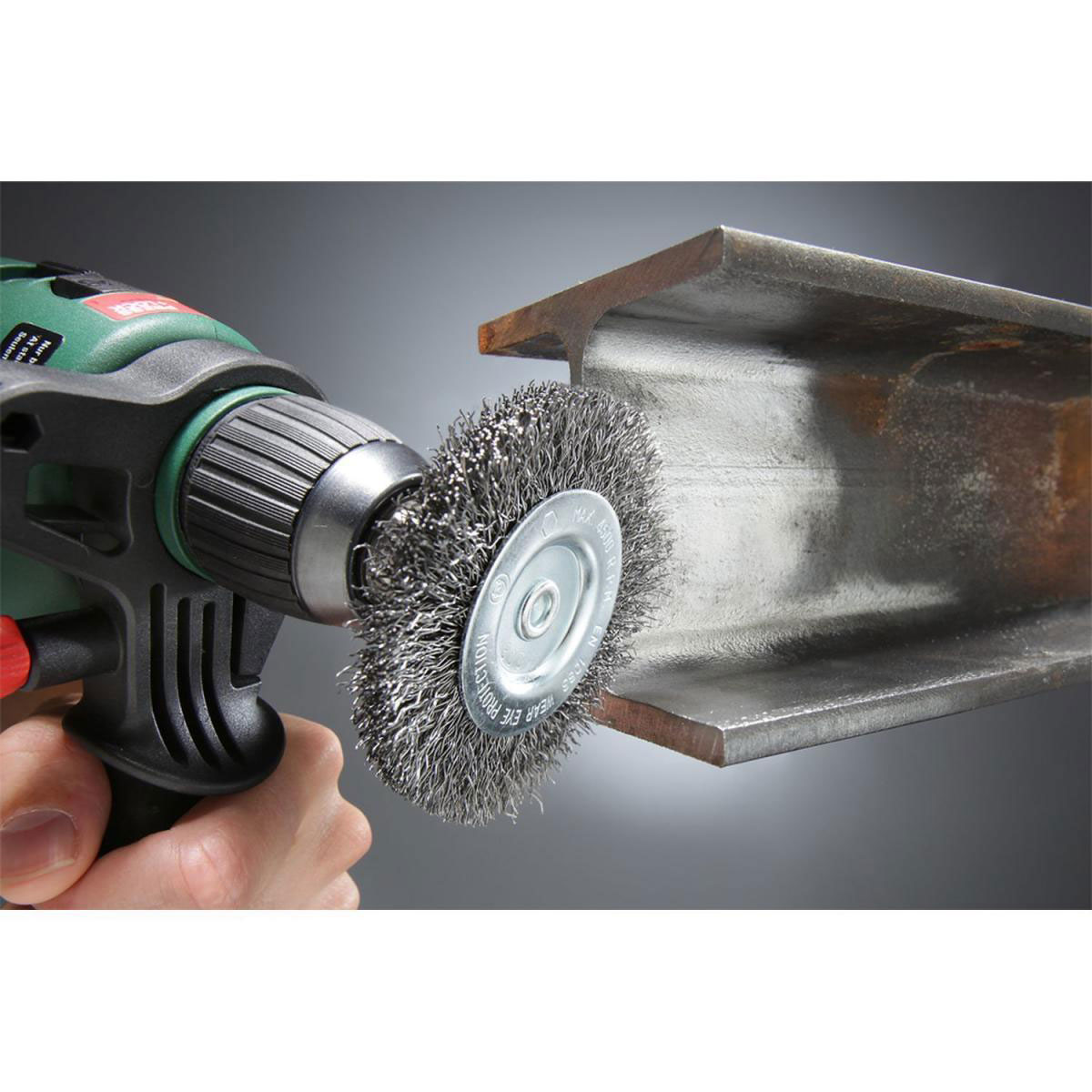 kwb  Scheibenbürsten für Einsatz mit Bohrmaschinen und Akkuschraubern HSS grob Durchmesser 100 mm Bild 3