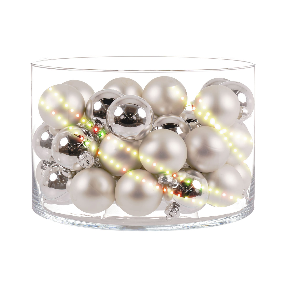 Ambientis Glaskugeln 4,5 cm silber weiß Mix Bild 7