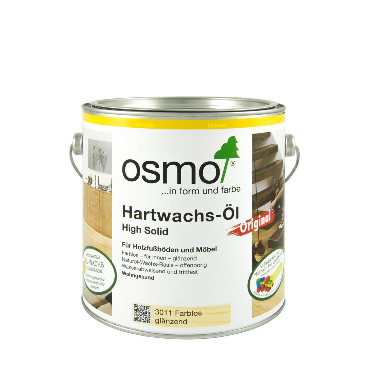 Osmo Hartwachs-Öl farblos Glänzend 2,5 L Bild 1