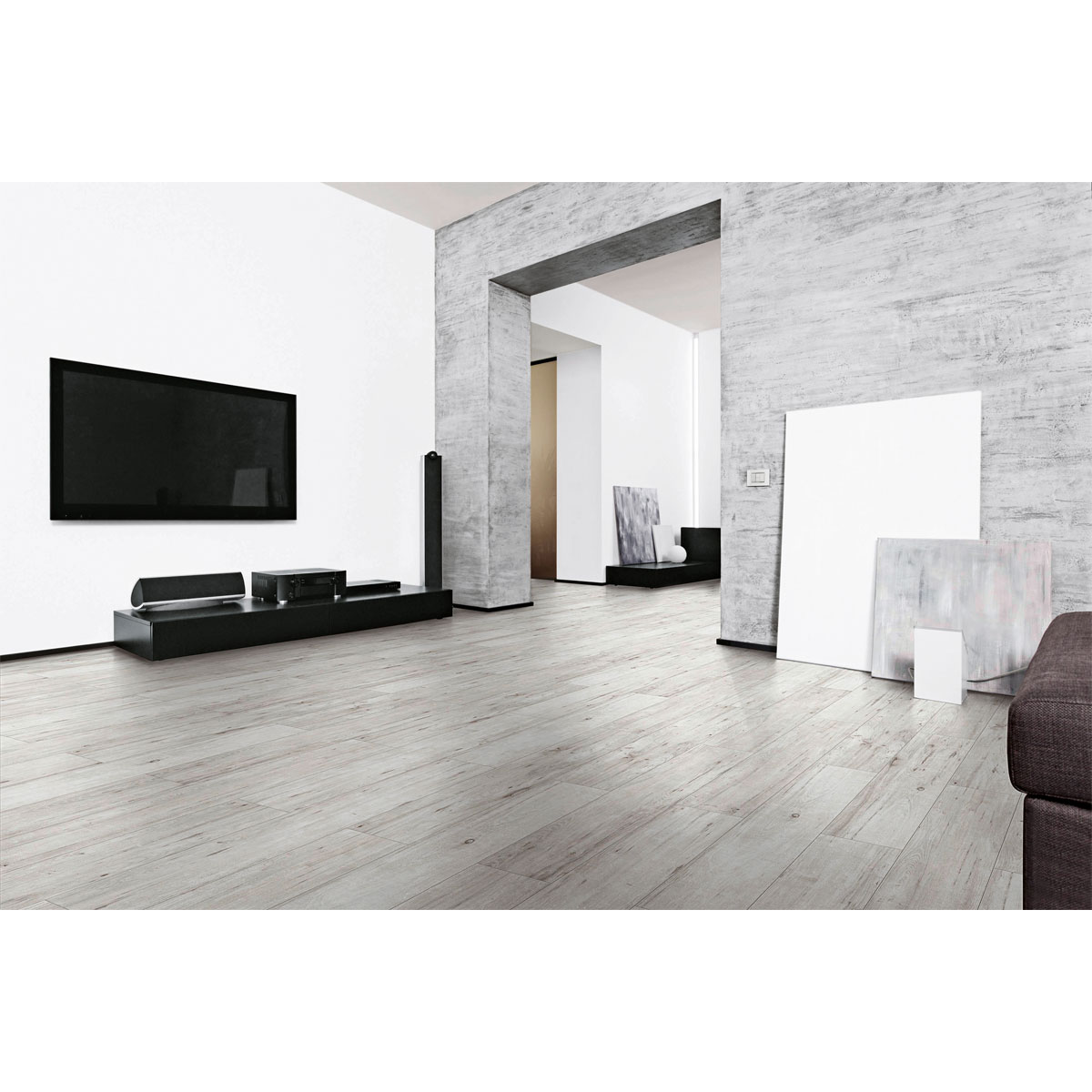 Specht  Laminatboden Classic Ruester weiß 128,6 x 19,4 cm Bild 7