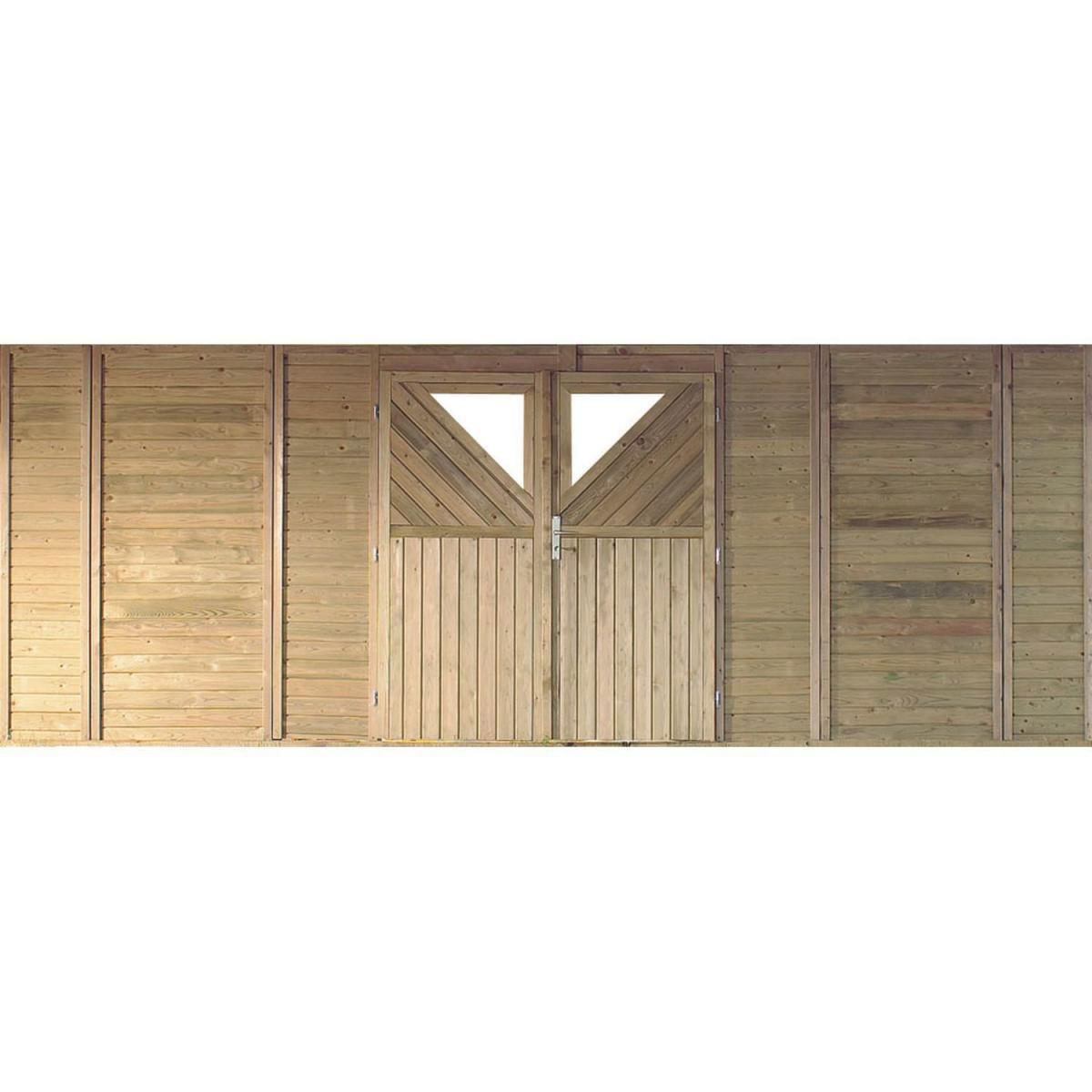 Karibu Front mit Doppeltür KDI Höhe 200 cm Breite 540 cm