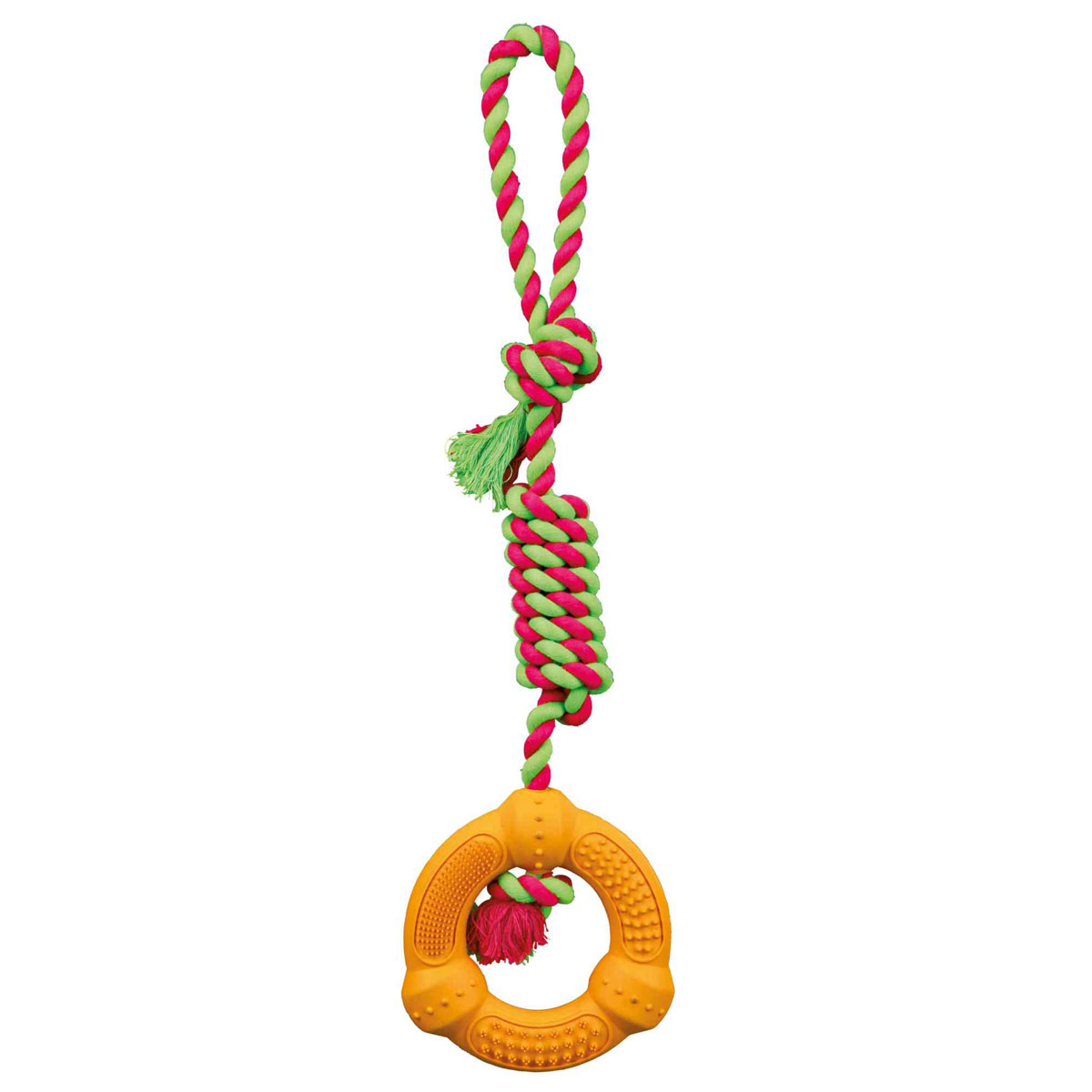 Trixie Denta Fun Ring am Tau Naturgummi 12 cm 41 cm