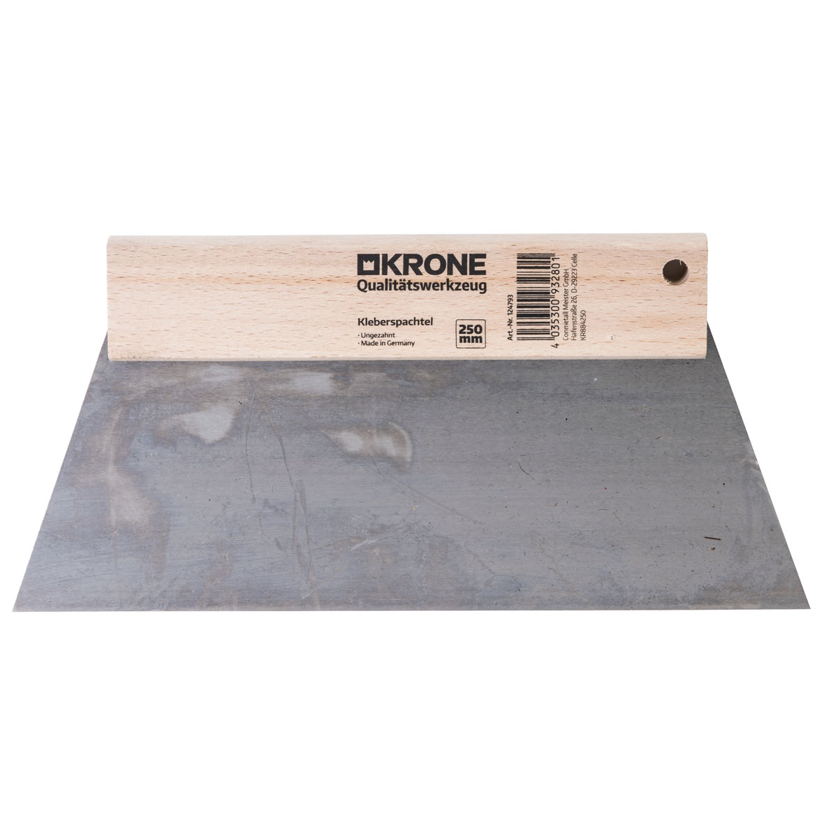 Krone  Kleberspachtel 250 mm ungezahnt