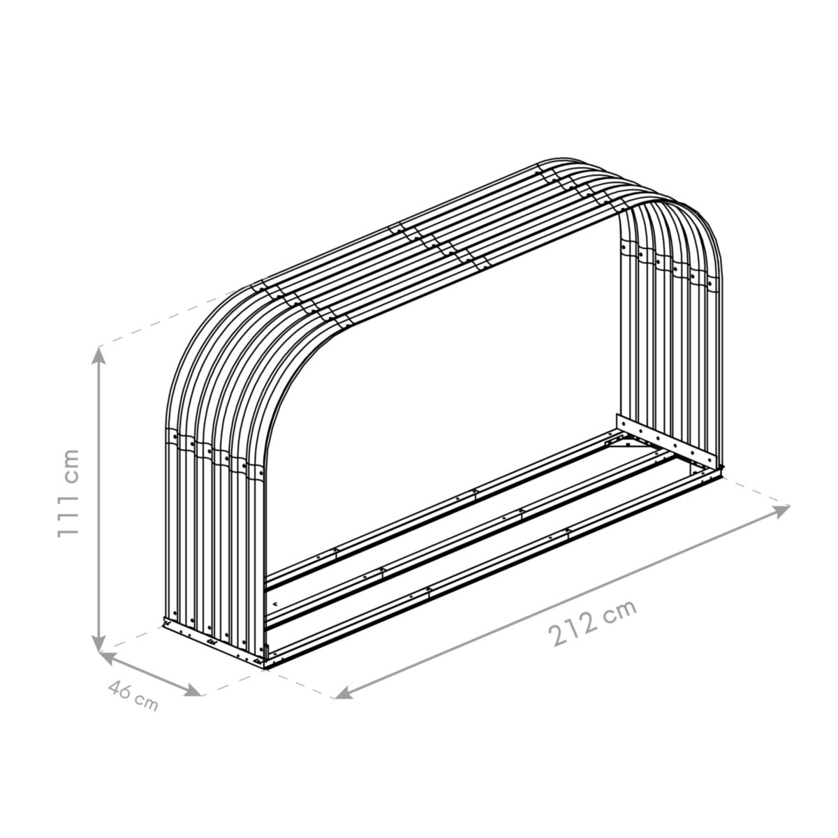 Kaminholzregal Hajo 46x212x111 cm Bild 8