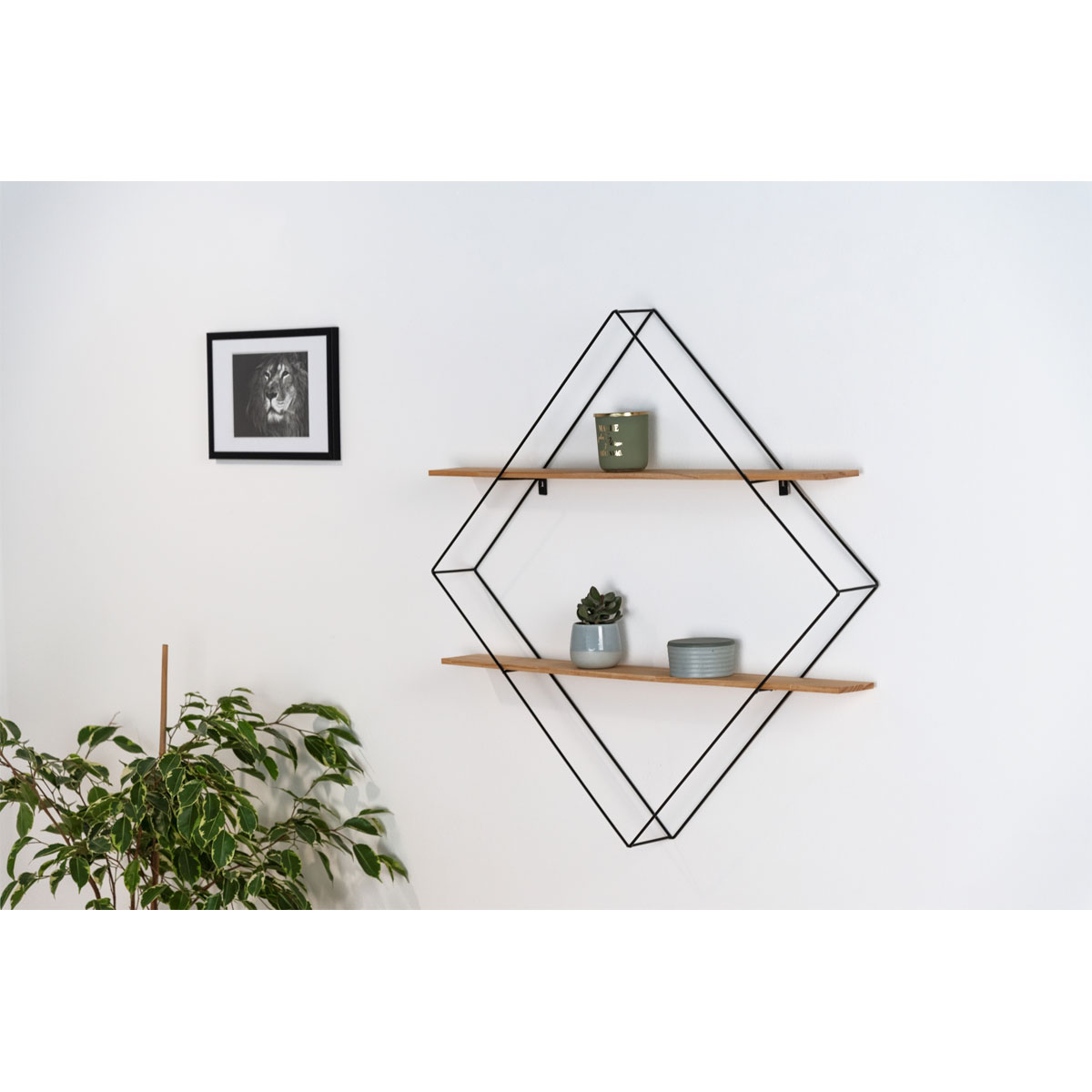 Wenko  Wandregal Geo Raute mit 2 Ablagen Bild 8