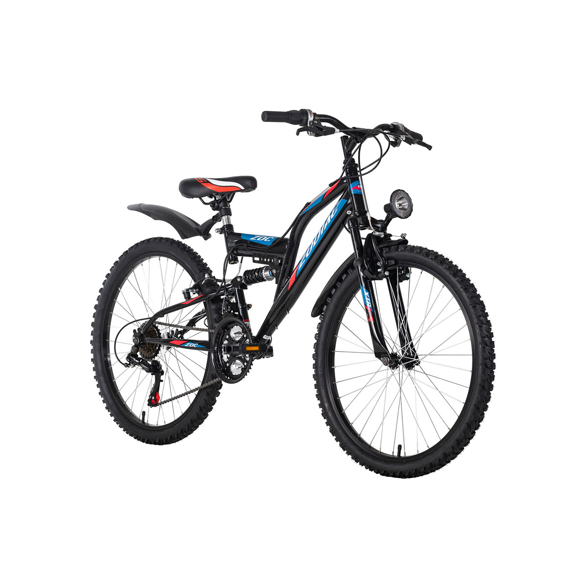 KS Cycling Mountainbike Fully ATB 24'' Zodiac schwarz-rot RH 38 cm  Bild 7