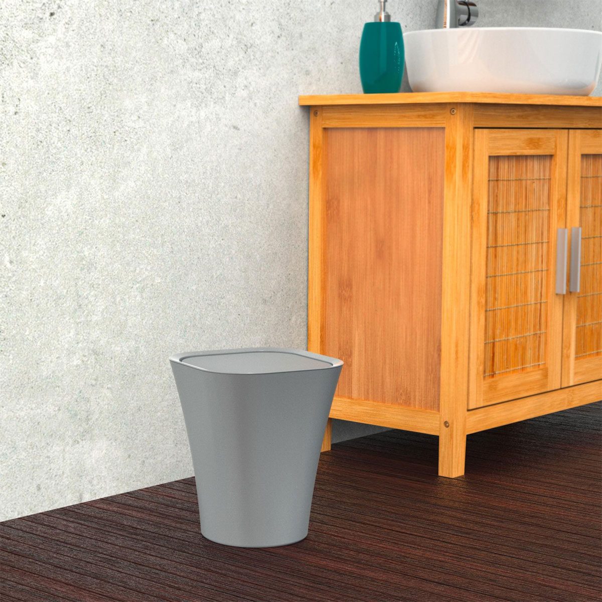 Schütte Kosmetik-Eimer Grau ca 8,5 l mit Schwingdeckel Bild 5