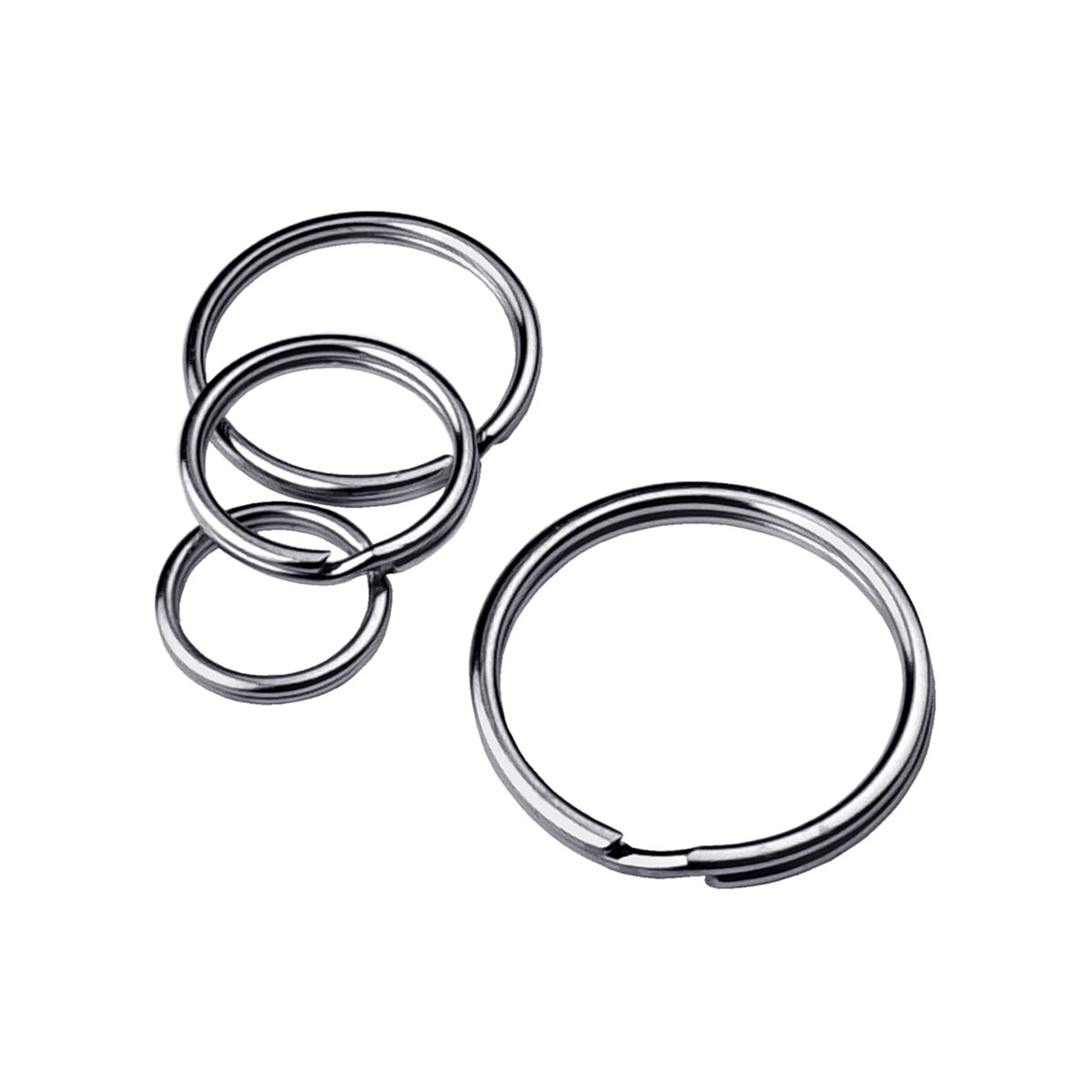 Connex Schlüsselringe vernickelt sortiert