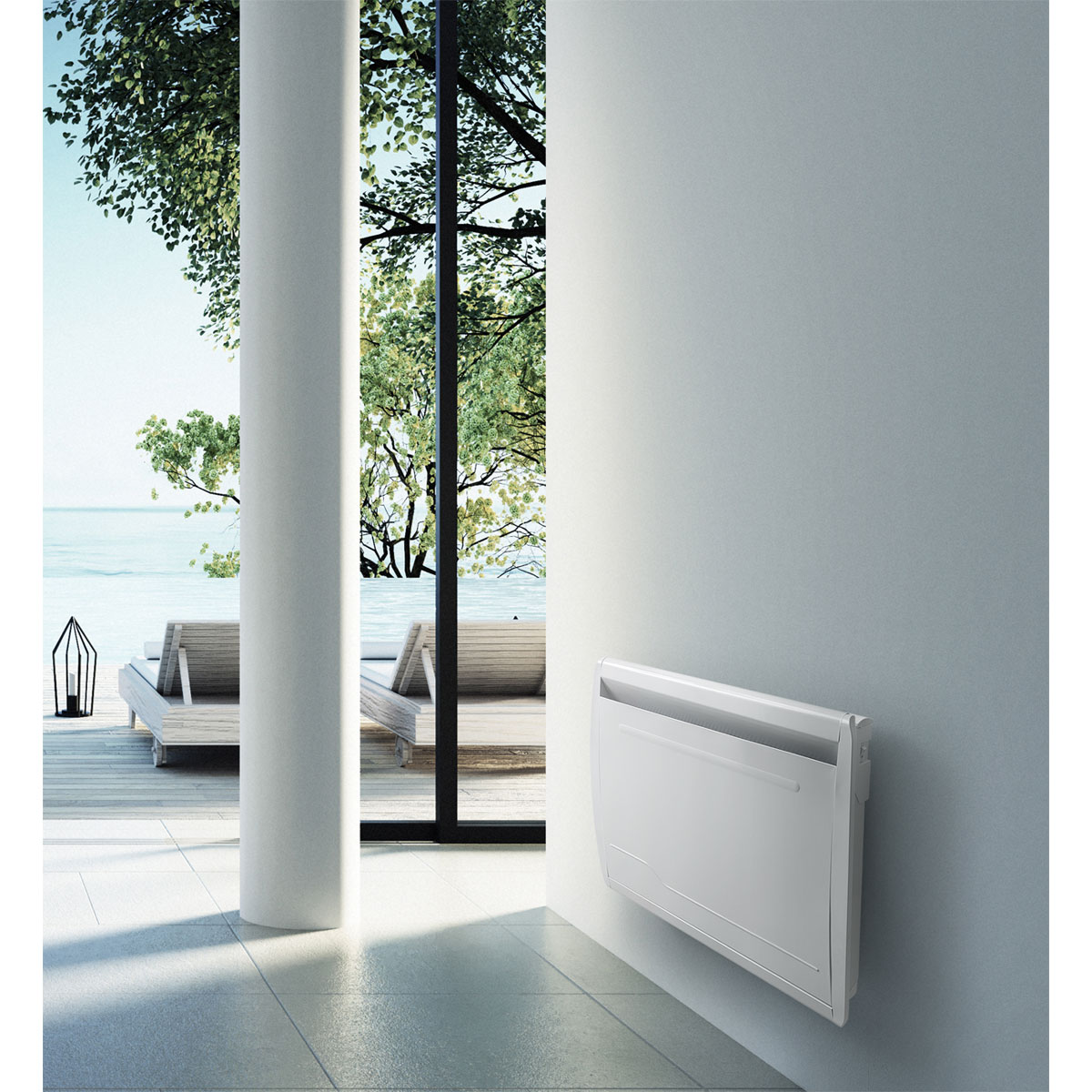 Ximax  Elektrischer Heizkörper Cupid 548 x 740 mm 1500 Watt inkl Heizstab digital Weiß Bild 1