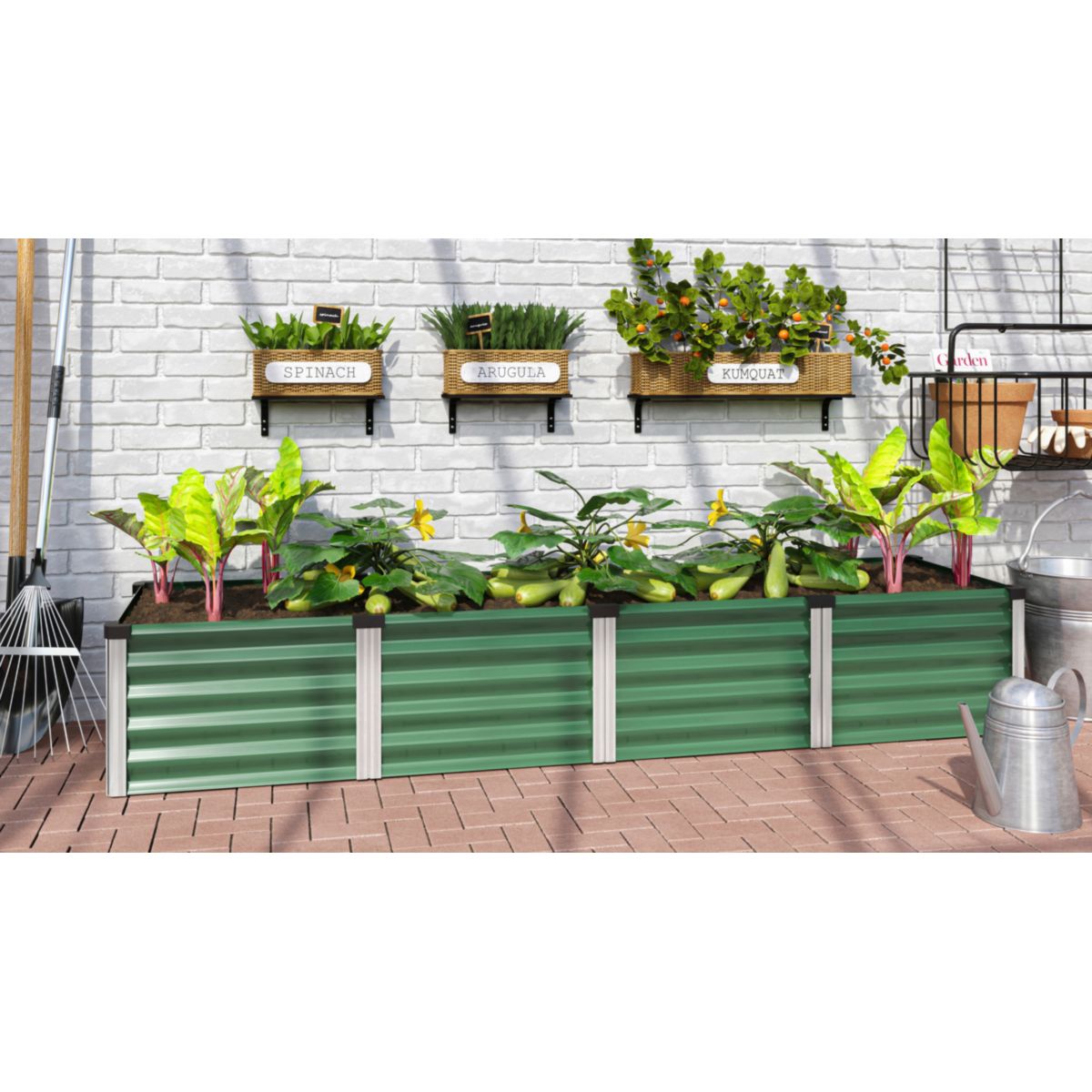 Vitavia Hochbeet „Meta In u. Out 401“, seegras/alu