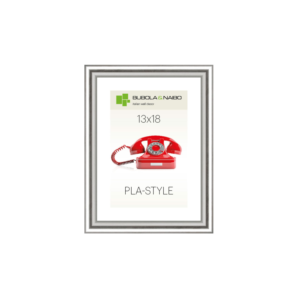 Kunststoffrahmen PLA01 13 x 18 cm Silber