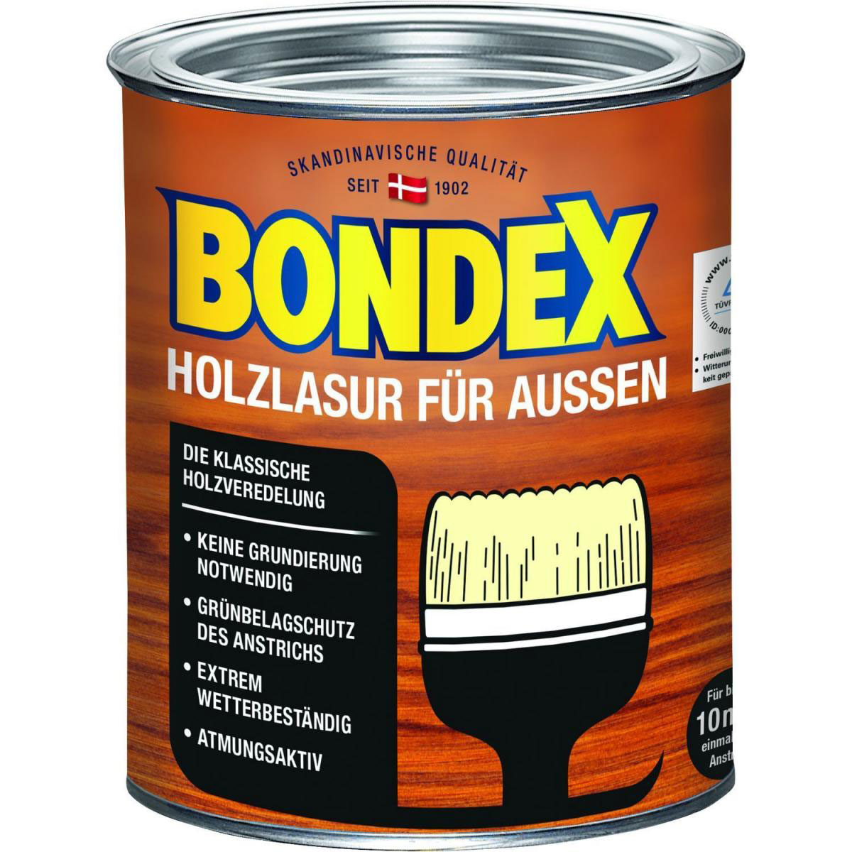 Bondex Holzlasur für Außen Kalkweiß 0,75 L