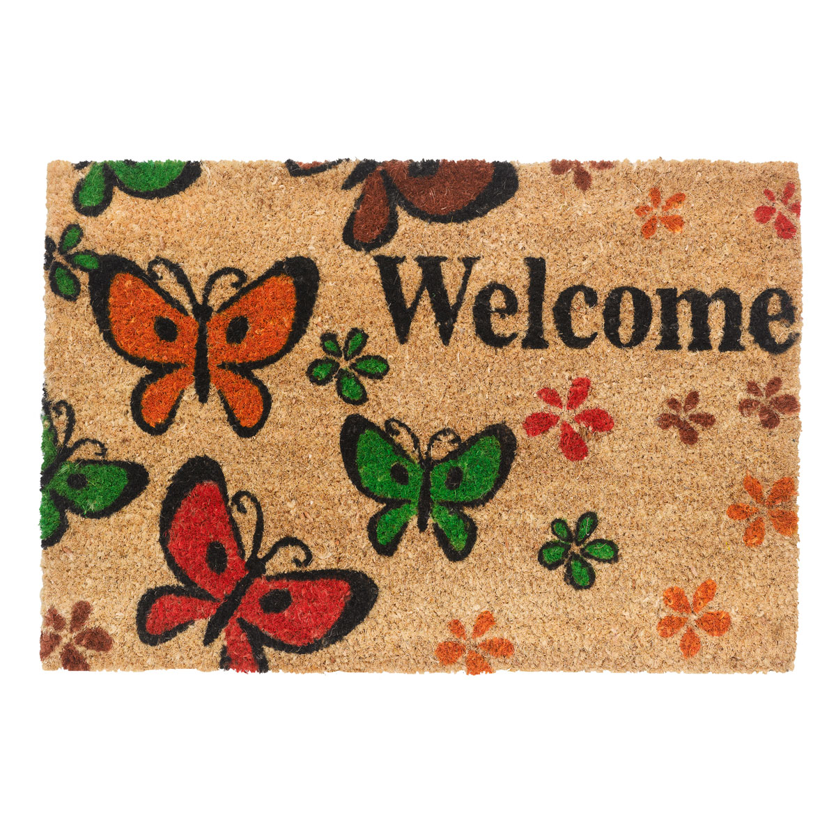 Decor-Kokosmatte Welcome butterfly 40 x 60 cm