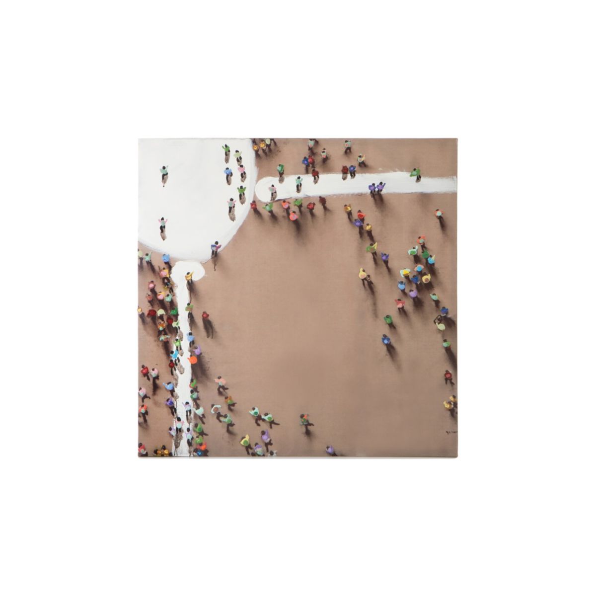 Oel-Wandbild Menschengruppe 100x100cm