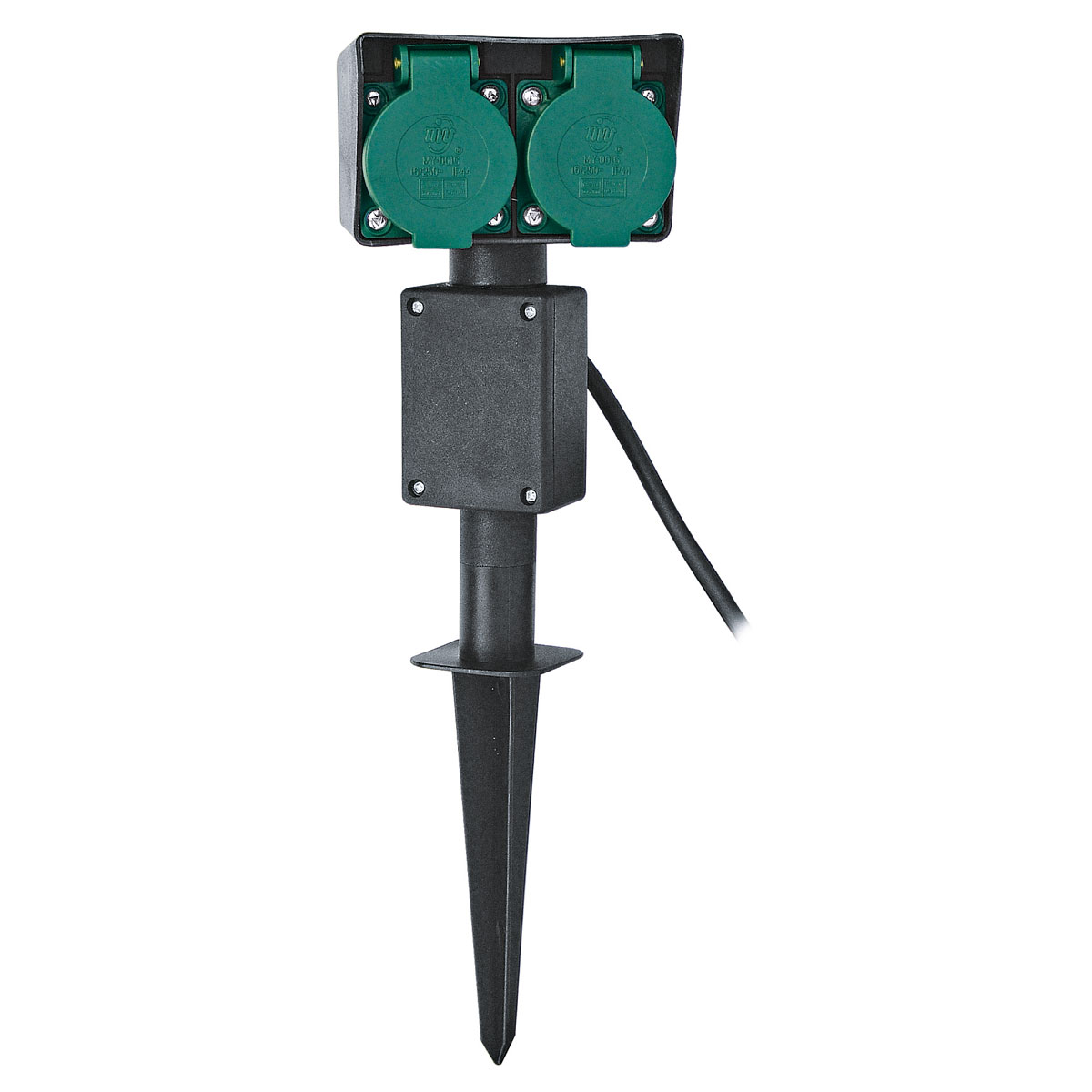 Flector Garten Außensteckdose 2-fach inkl Erdspieß