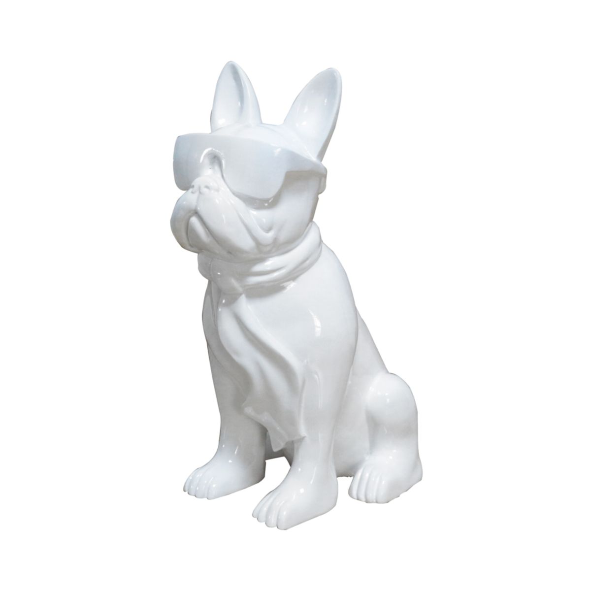 Skulptur Bulldog 125 weiss Bild 2