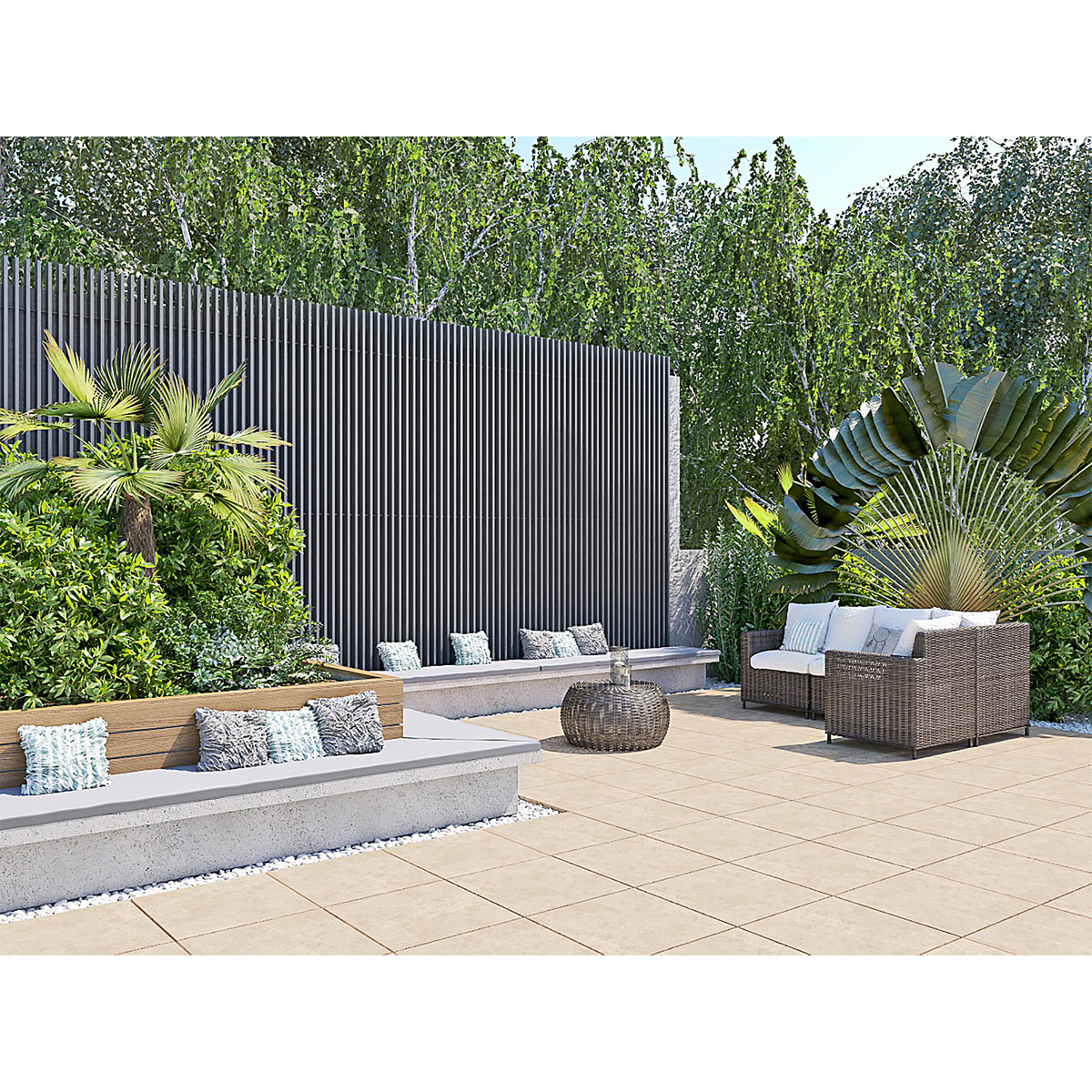 Feinsteinzeug-Platte No 1 Tile Benet taupe 60 x 60 x 3 cm Bild 2