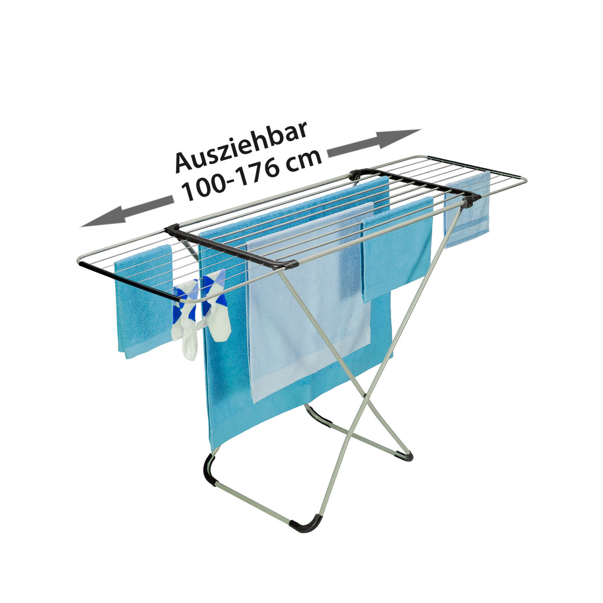 Metaltex Wäschetrockner Corfu 100/176 x 98 x 56 cm silber