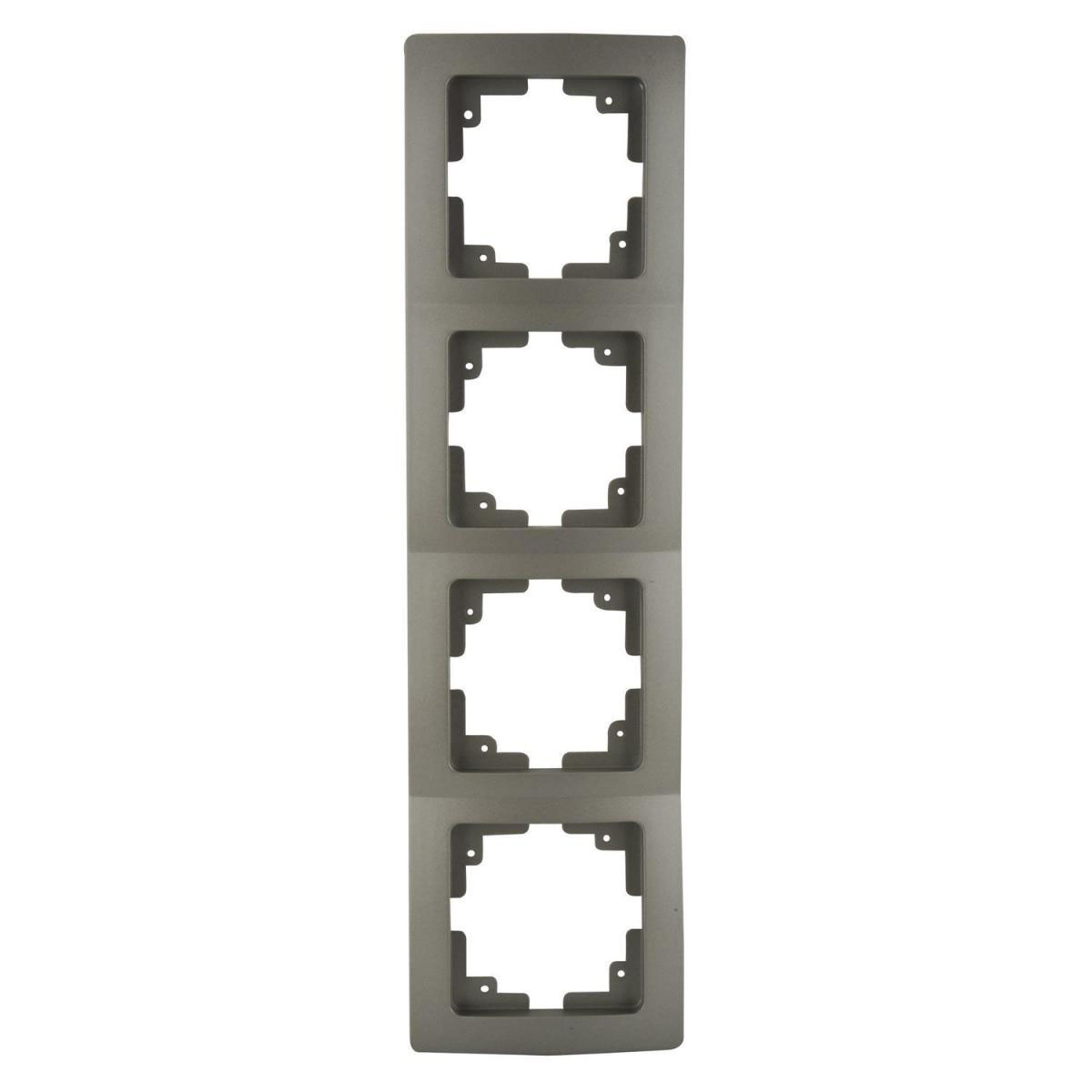 Abdeckrahmen Monaco 4-fach platin Serie 204 Bild 1