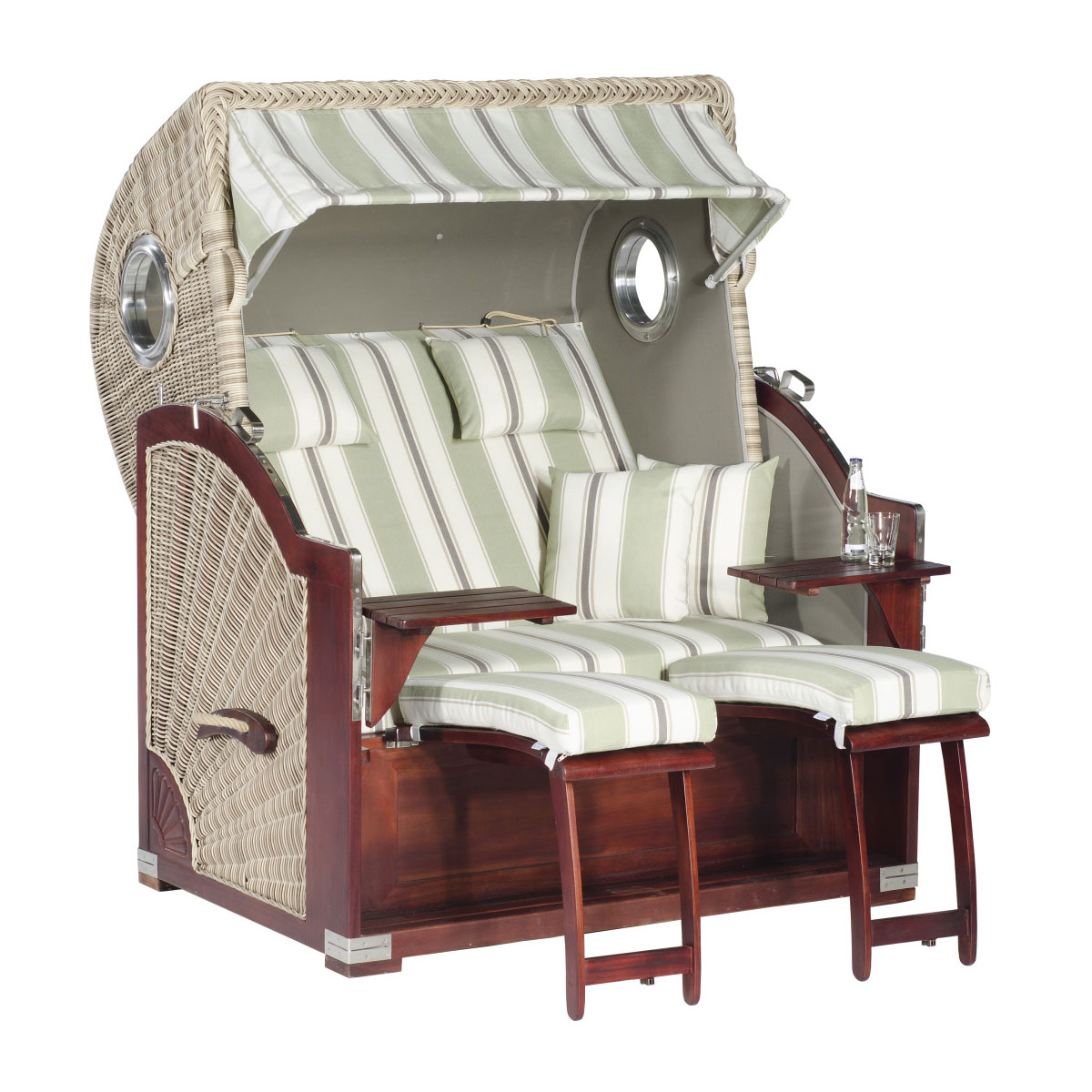 SunnySmart Strandkorb „Rustikal 500 Plus“, antik-weiß