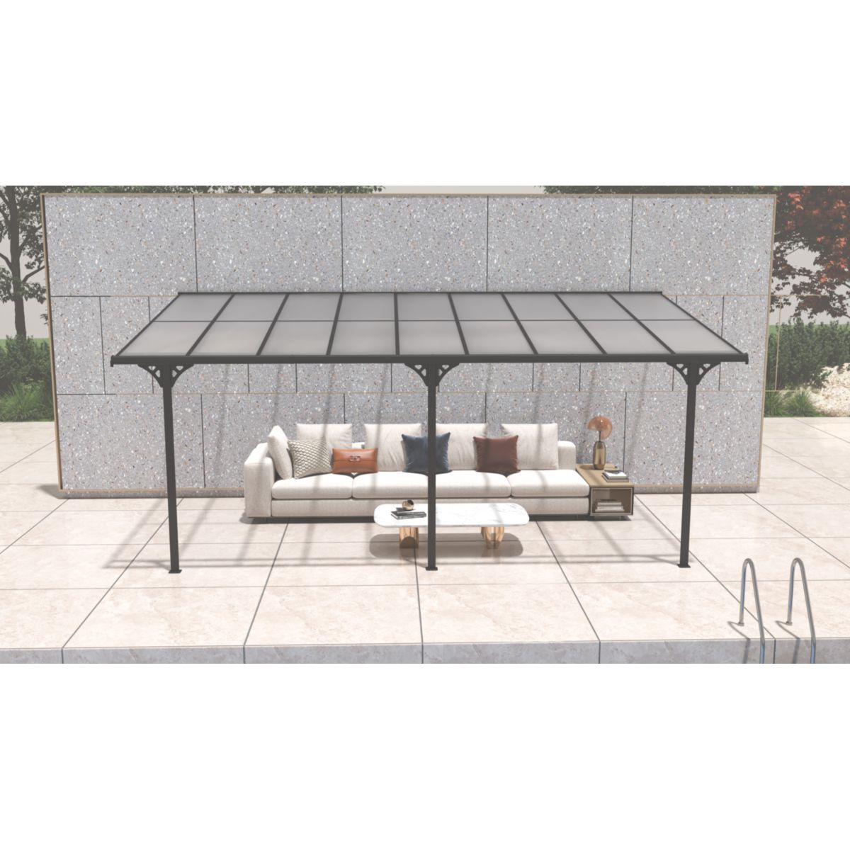 Westmann Terrassenüberdachung Bruce 556 300x556x270 cm Bild 6