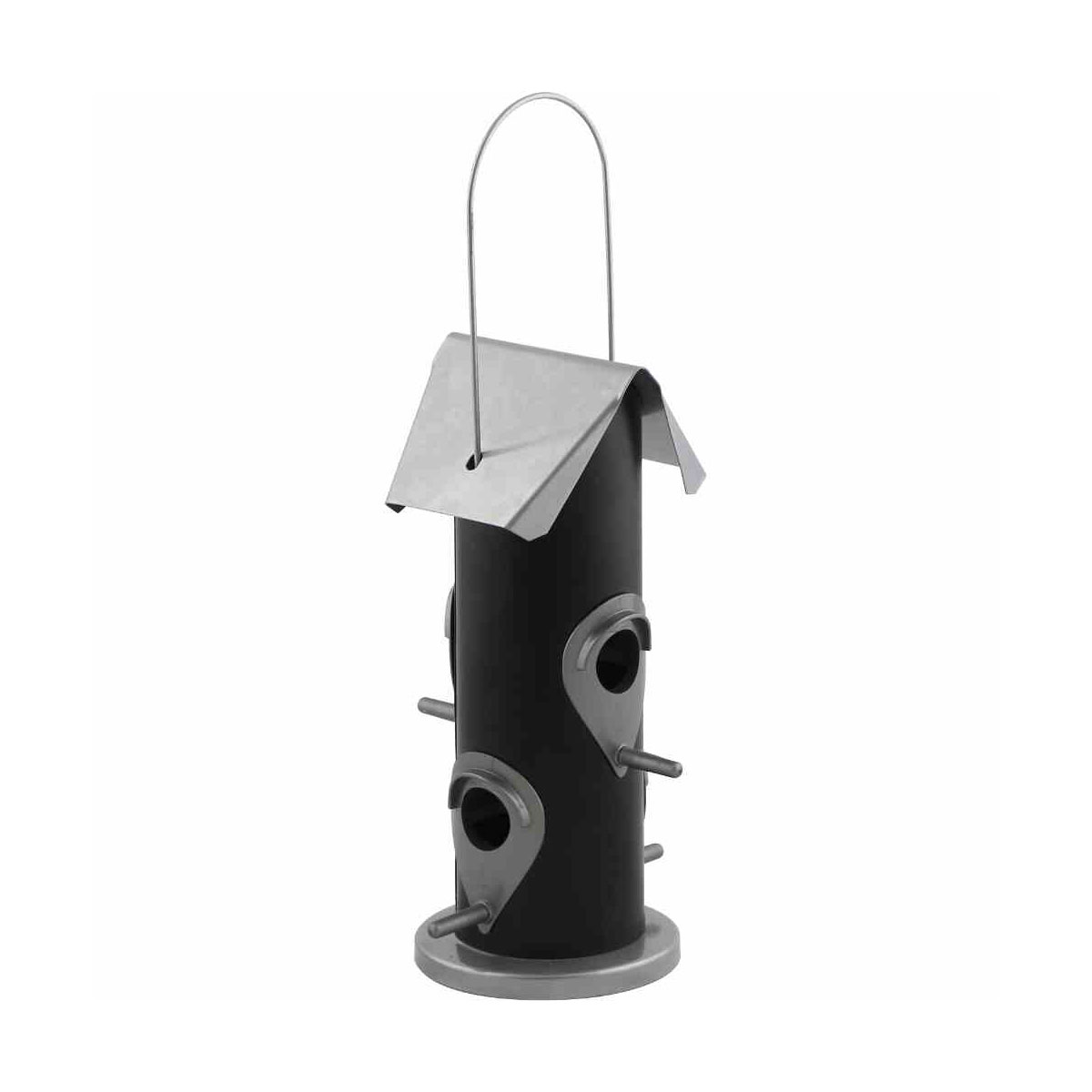 Siena Garden Vogelfuttersäule „Black Line“ für Mischfutter, 25 cm