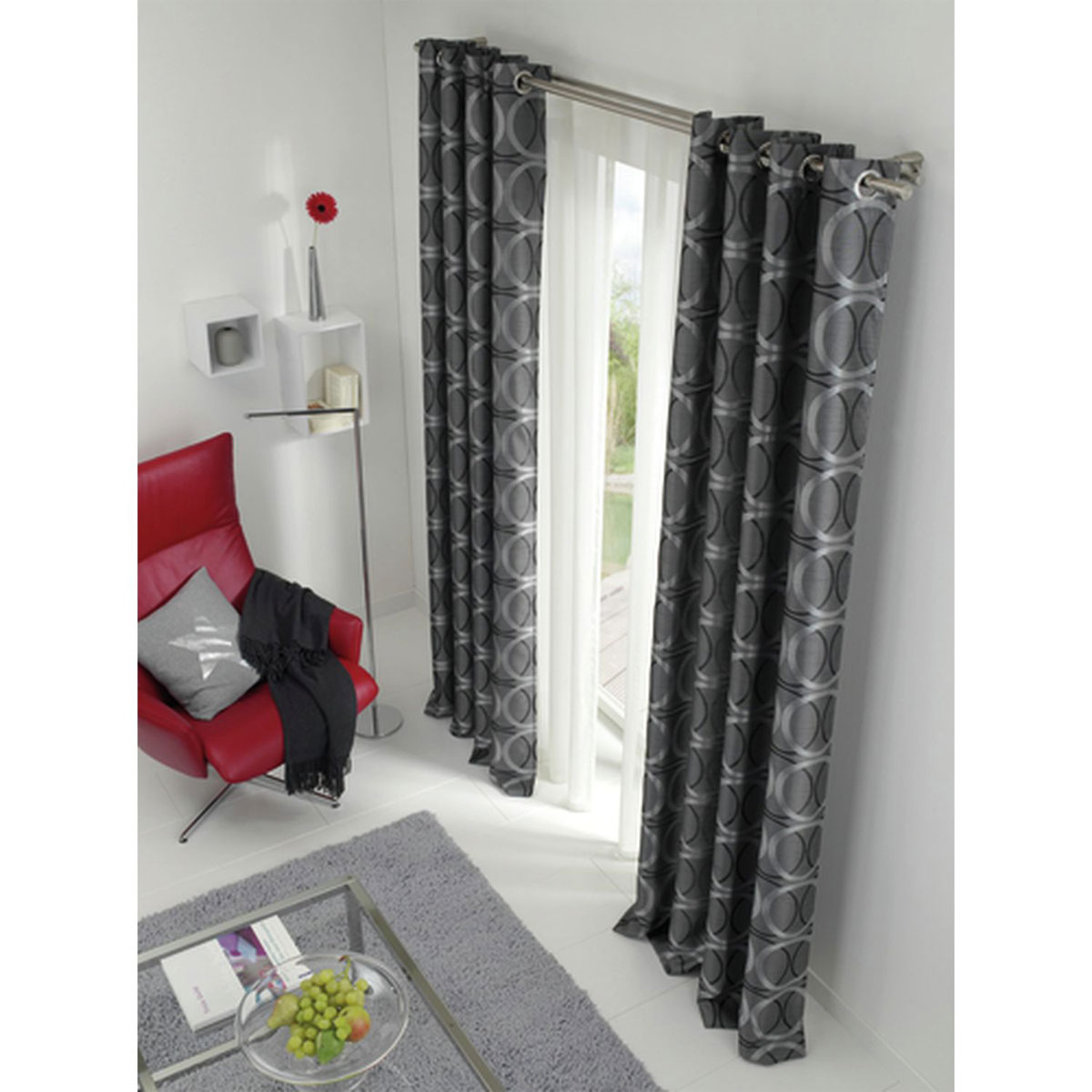 Gardinia Endstück Chicago Zylinder für Durchmesser 20 mm Edelstahl-optik Bild 4