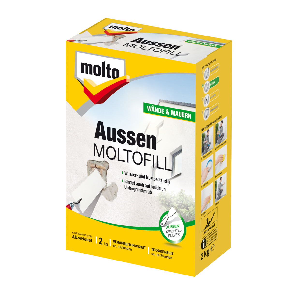 Molto fill Spachtelpuler Außen 2000 ml