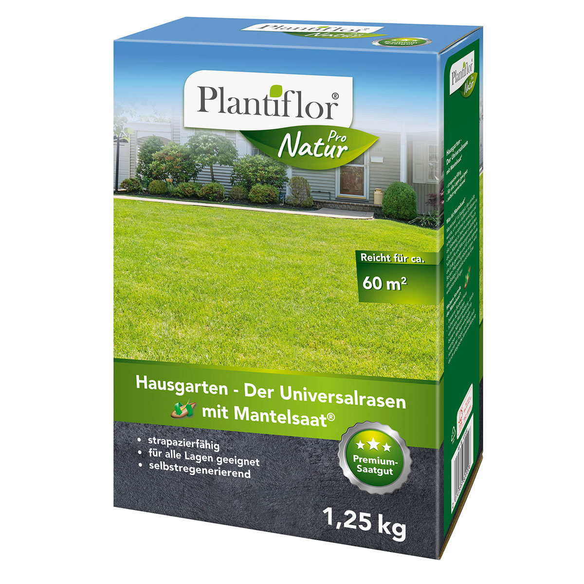 Plantiflor Hausgarten - Der Universalrasen mit Mantelsaat® 1,25kg