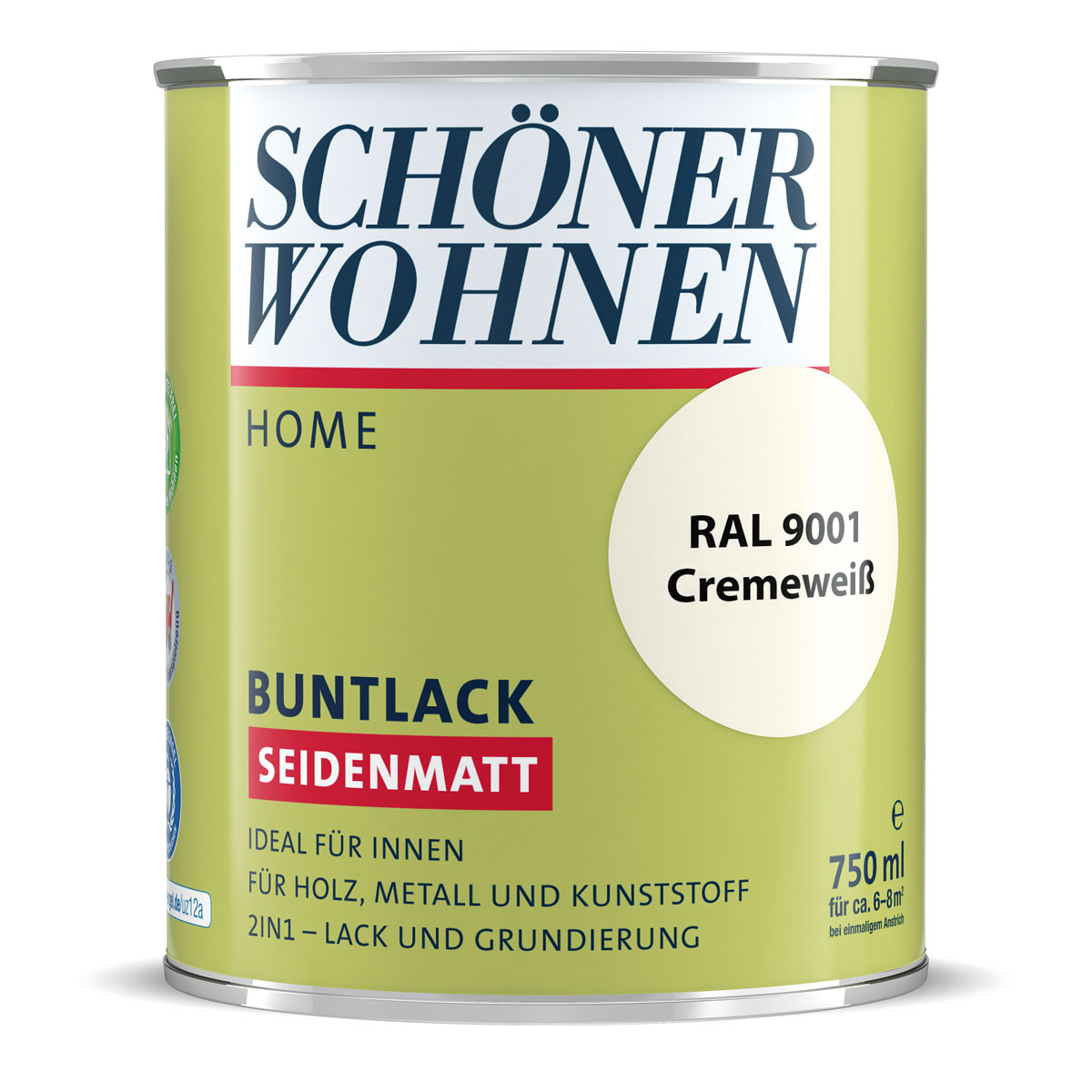 Schöner Wohnen Farbe Buntlack Home Cremeweiß seidenmatt 750 ml