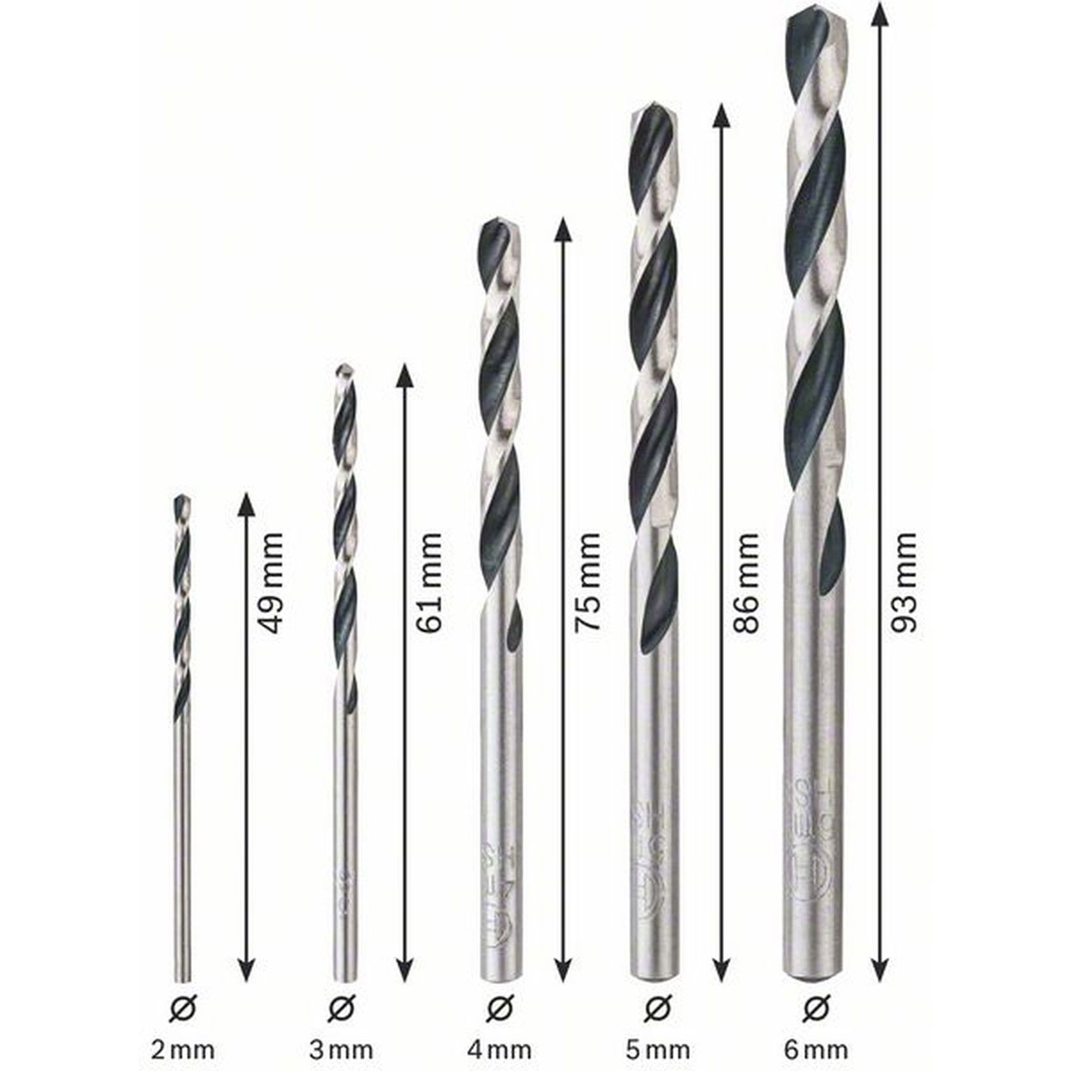Bosch HSS-Spiralbohrer-Set PointTeQ 5- teilig 2–6 mm Bild 3