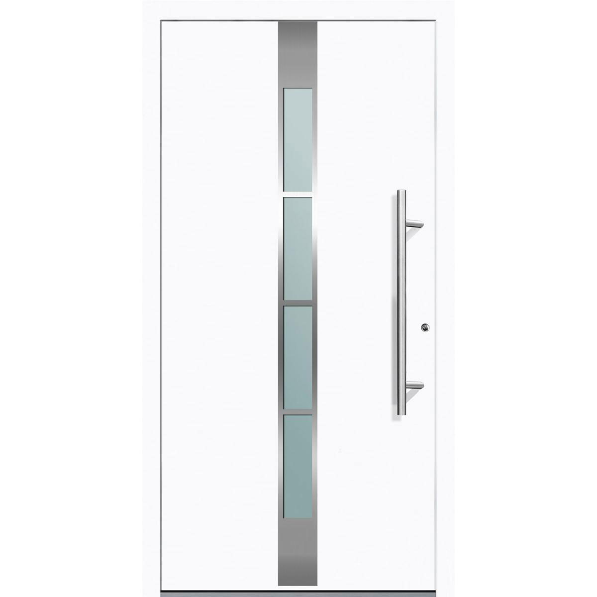 Aluminium Sicherheits-Haustür Ferrara Exklusiv 75 mm weiß 110 x 210 cm Anschlag rechts inkl Griffset Bild 1